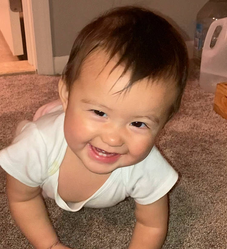 Jia joined the competition — help win amazing prizes! baby, baby_toddler_clothing, cheek, child, crawling, ear, eye, eyebrow, eyelash, floor, flooring, hair, happy, iris, joy, mouth, nose, person, skin, sleeve