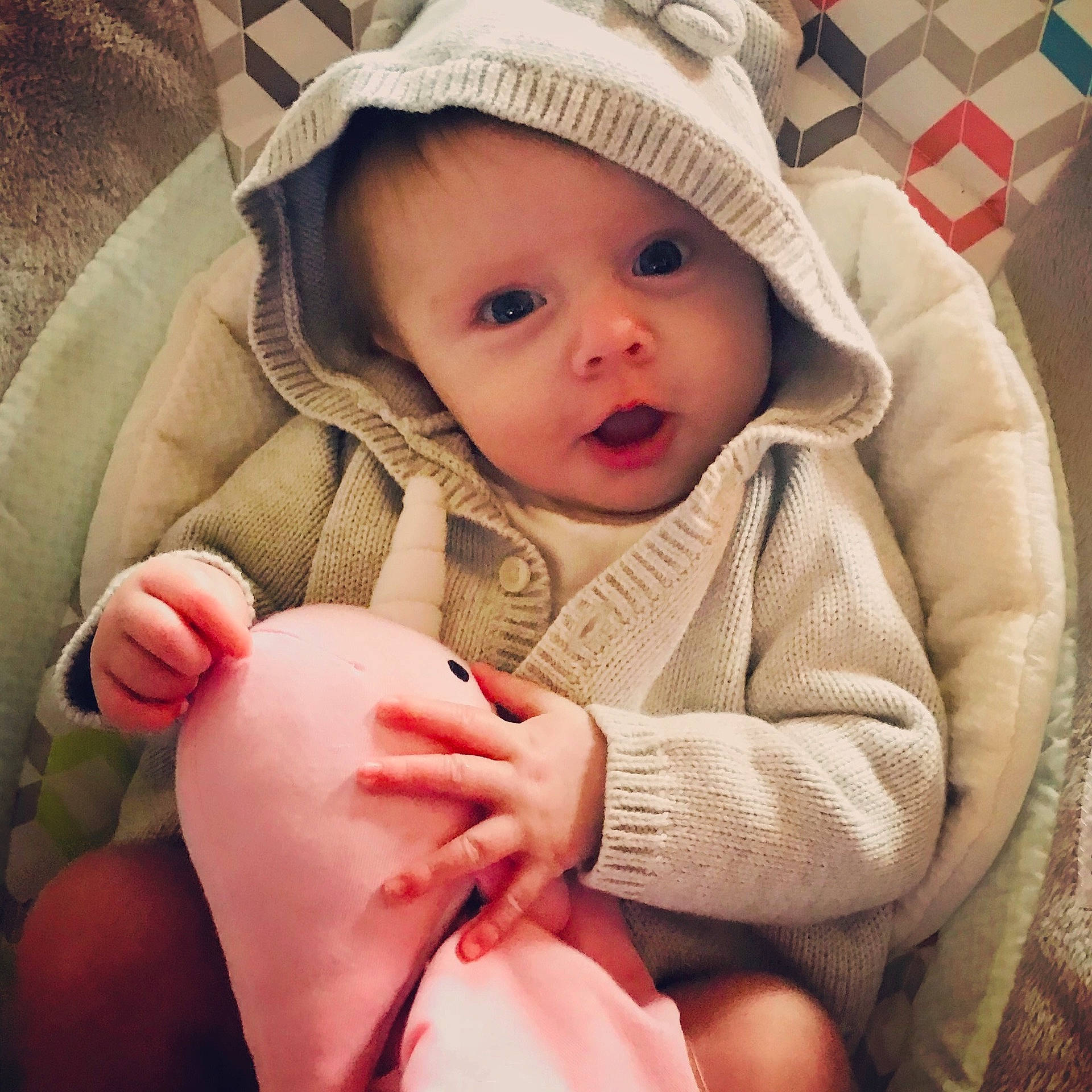 Ellanor joined the competition — help win amazing prizes! baby_products, cheek, child, ear, eye, finger, fun, girl, hand, happiness, infant, mouth, nose, person, pink, product, skin, smile, toddler