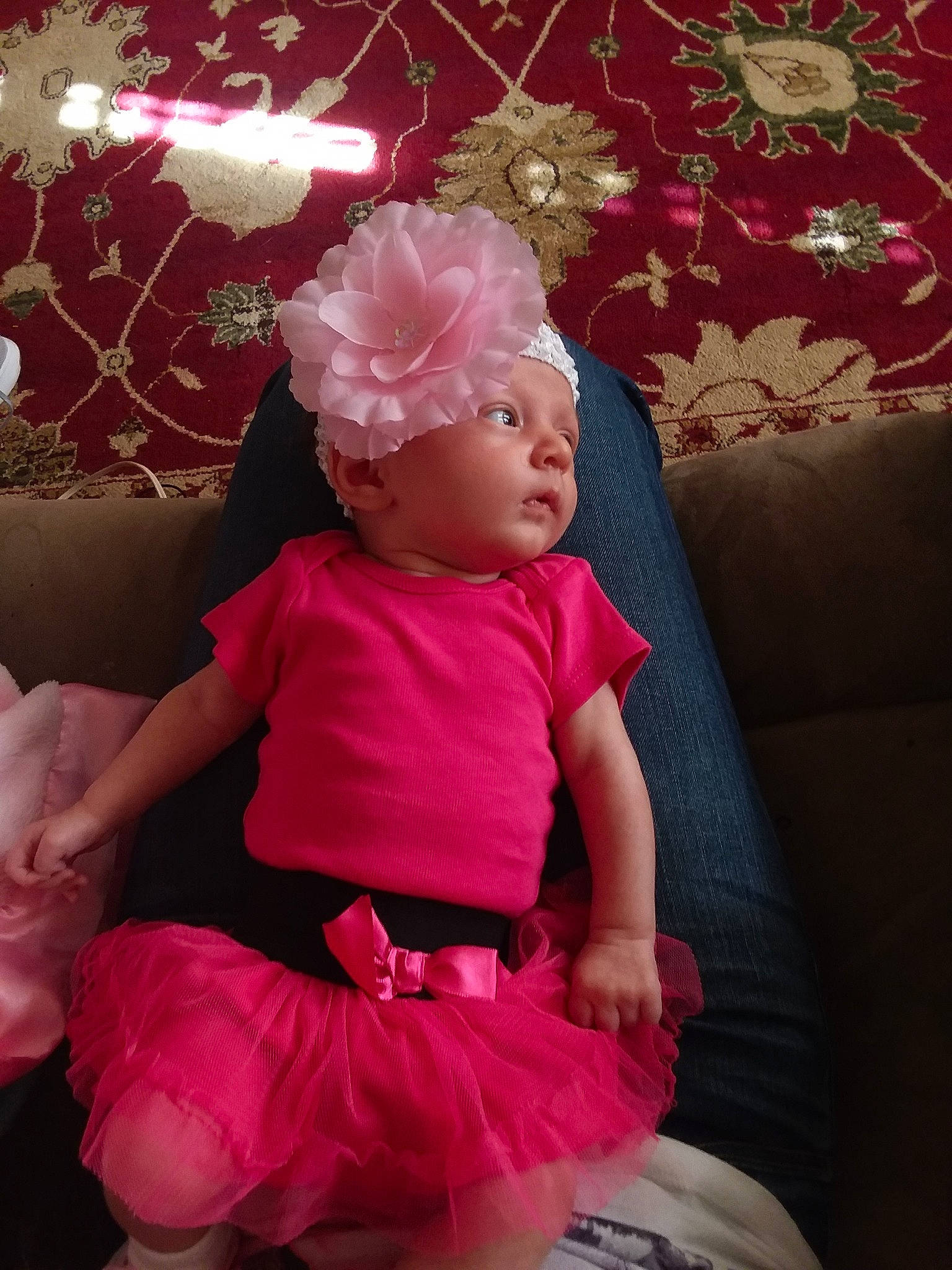 Samara joined the competition — help win amazing prizes! baby, baby_toddler_clothing, child, costume, hair_accessory, headgear, magenta, person, pink, sitting, toddler