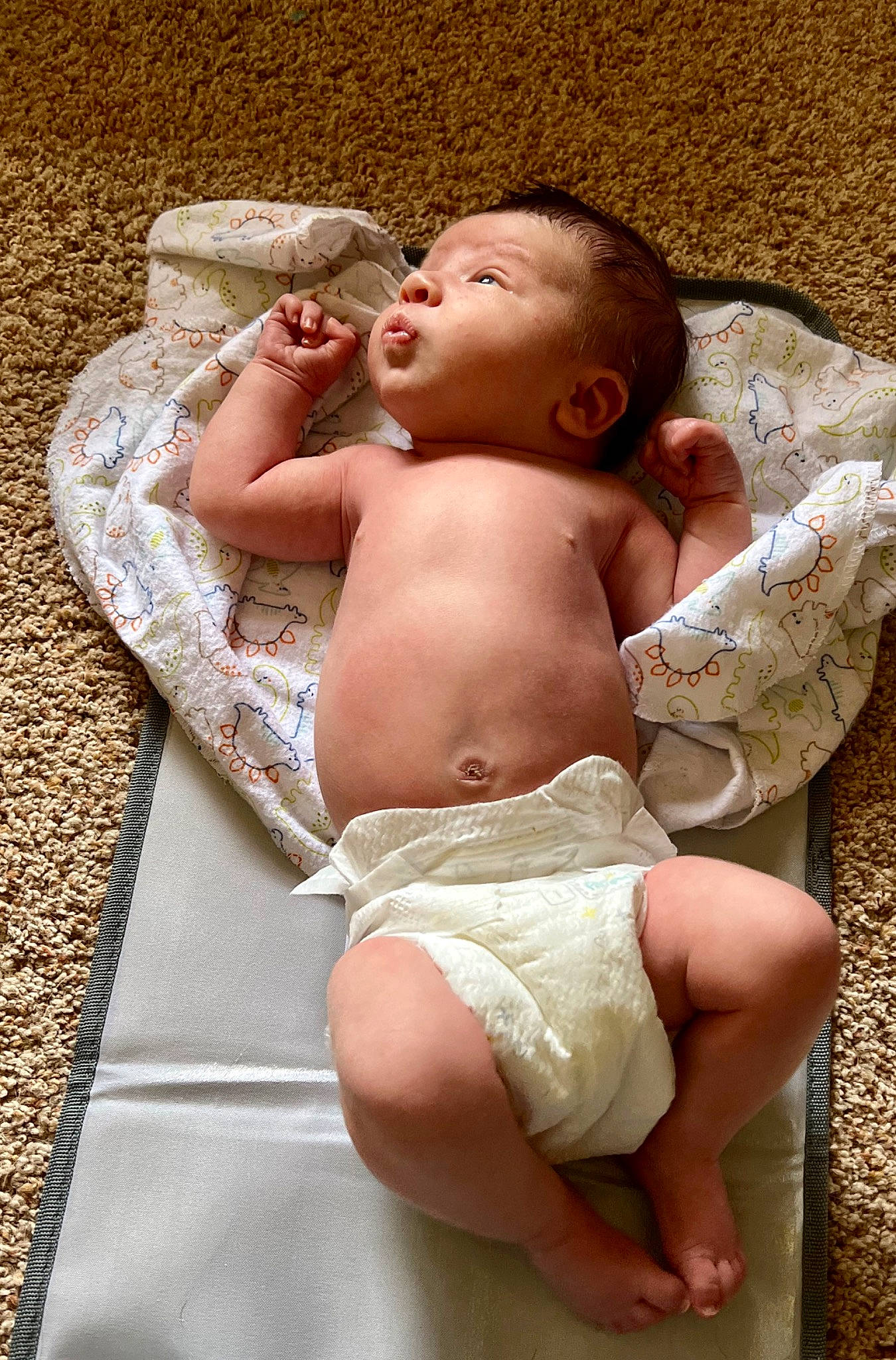 Leland joined the competition — help win amazing prizes! abdomen, baby, barechested, cheek, chest, child, comfort, diaper, finger, foot, human_leg, joint, muscle, navel, person, pink, skin, stomach, thigh, toddler
