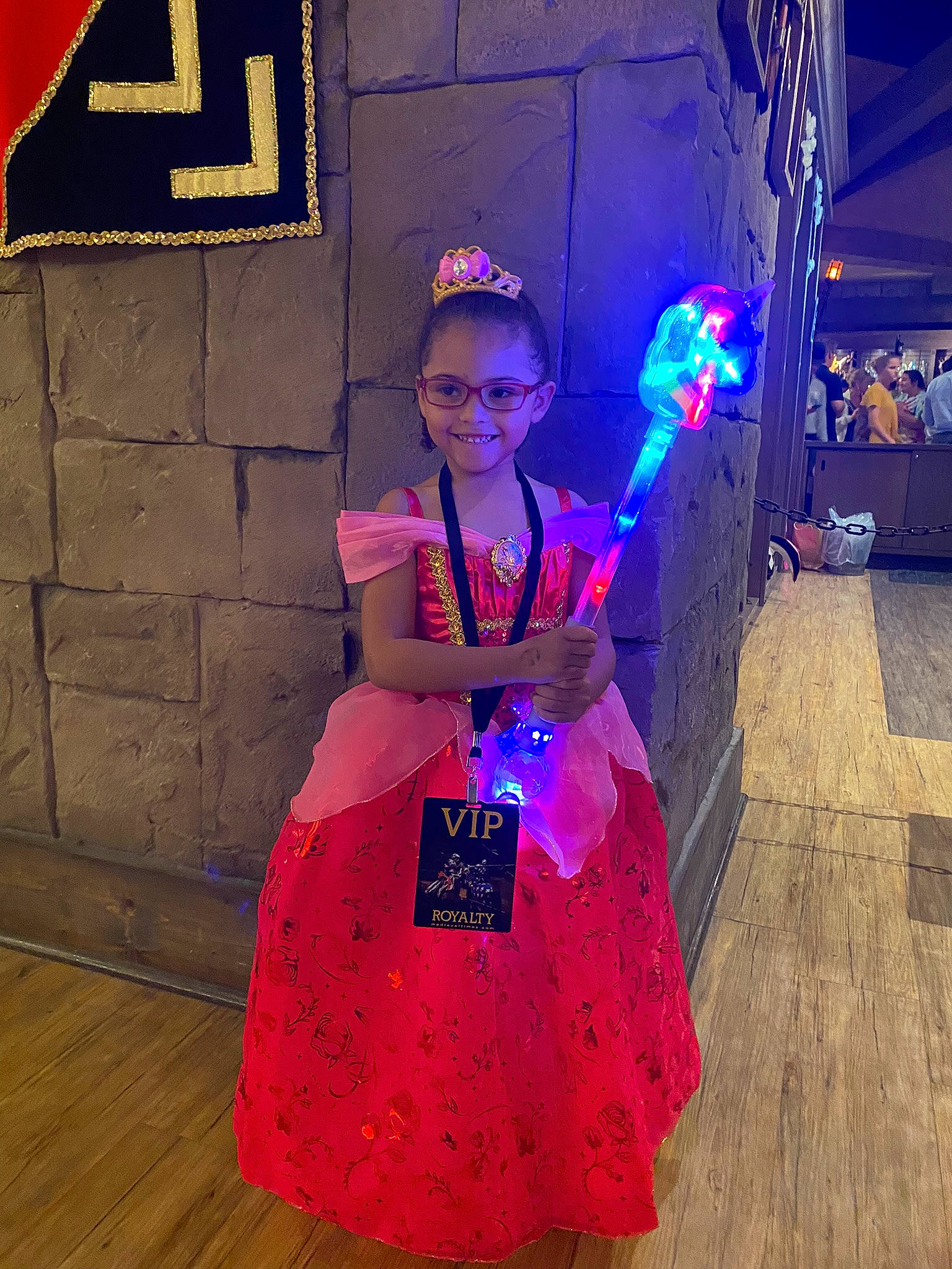 Gwendolyn is registered to the contest to win money with this photo: blue, costume, electric_blue, entertainment, event, fashion_design, flooring, fun, happy, hat, joy, magenta, one_piece_garment, performing_arts, person, pink, purple, sleeve, smile, tradition