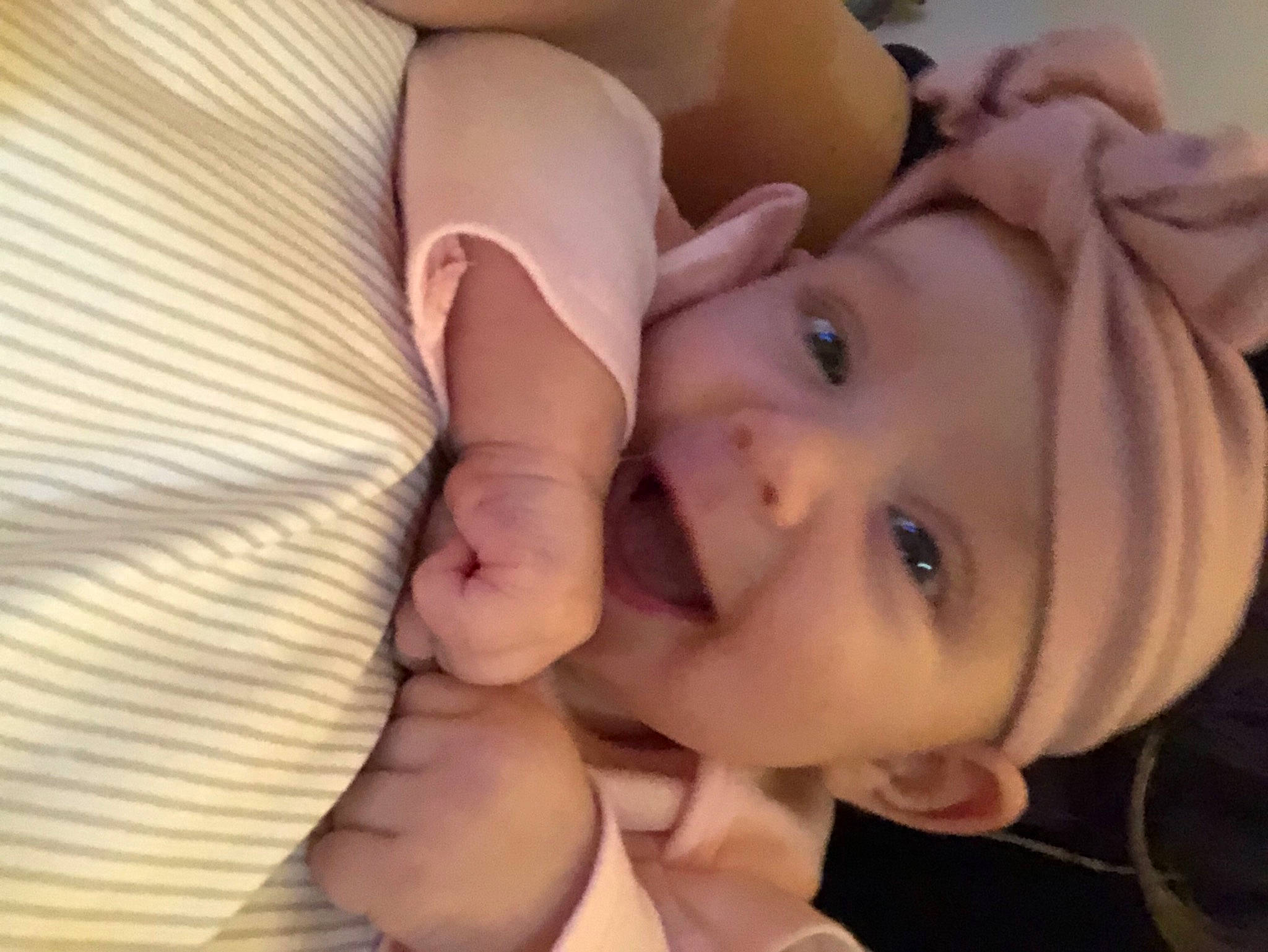 Kairi is registered to the contest to win money with this photo: baby, cheek, chin, comfort, ear, eye, eyebrow, eyelash, facial_expression, finger, gesture, hand, happy, headwear, lip, mammal, mouth, neck, nose, person