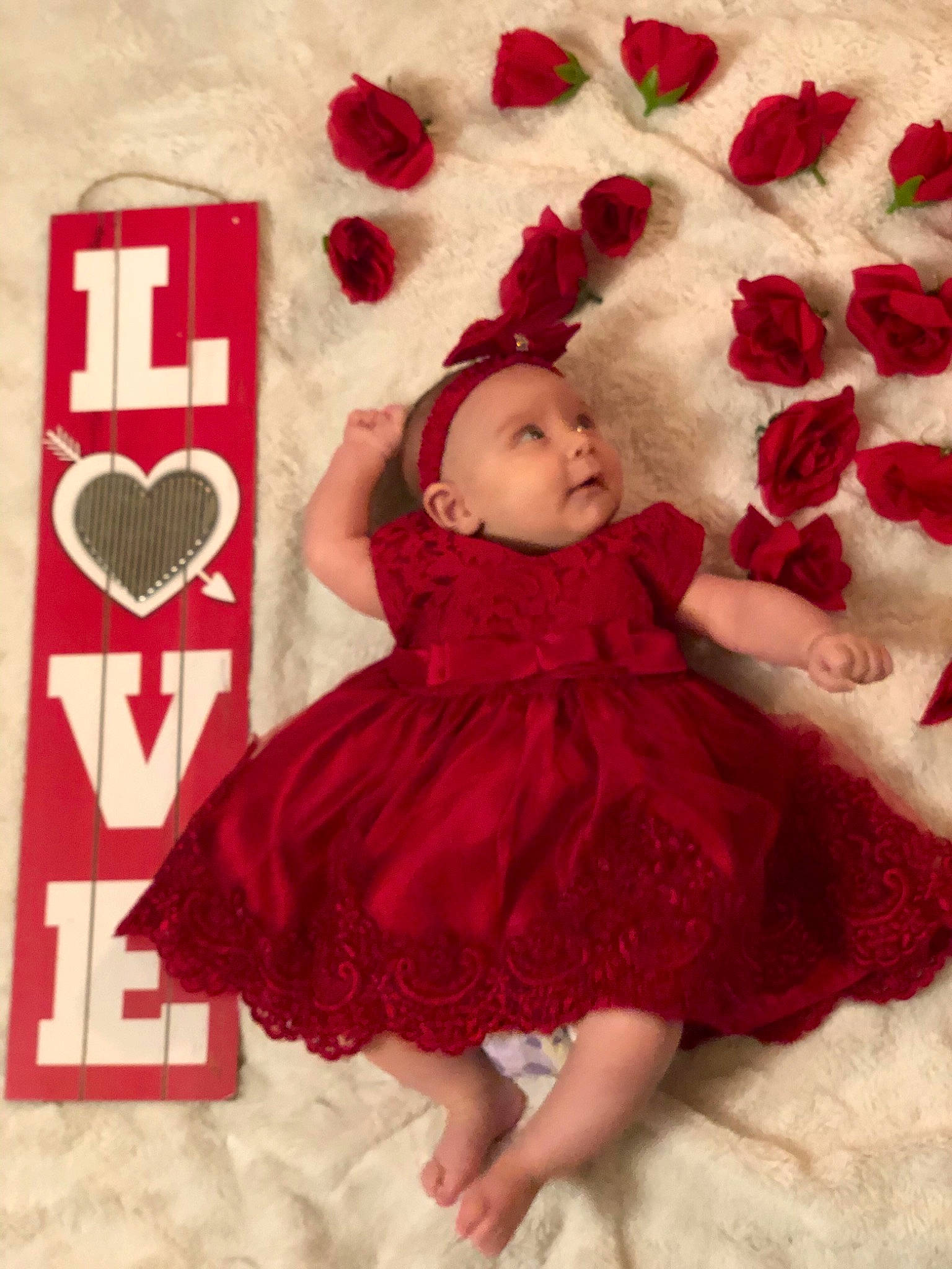 Kairi joined the competition — help win amazing prizes! arm, baby_toddler_clothing, clothing, day_dress, dress, embellishment, face, fashion_design, happy, head, headwear, magenta, one_piece_garment, pattern, person, petal, pink, plant, red, skin