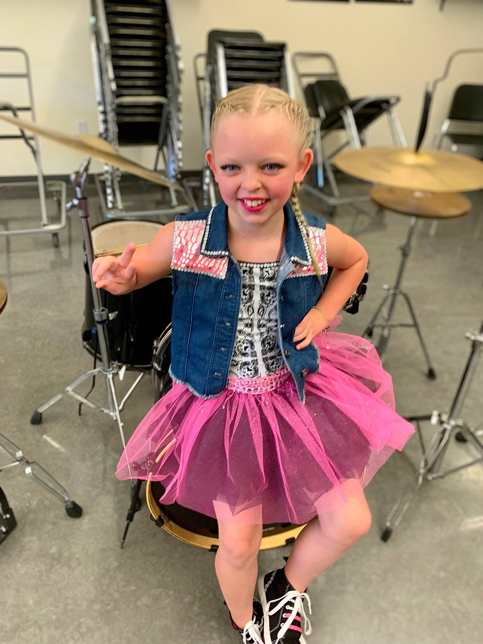 Katelynn is registered to the contest to win money with this photo: ballet_tutu, child, child_model, clothing, costume, dance, dress, footwear, fun, joy, person, pink, shoe, smile, toddler