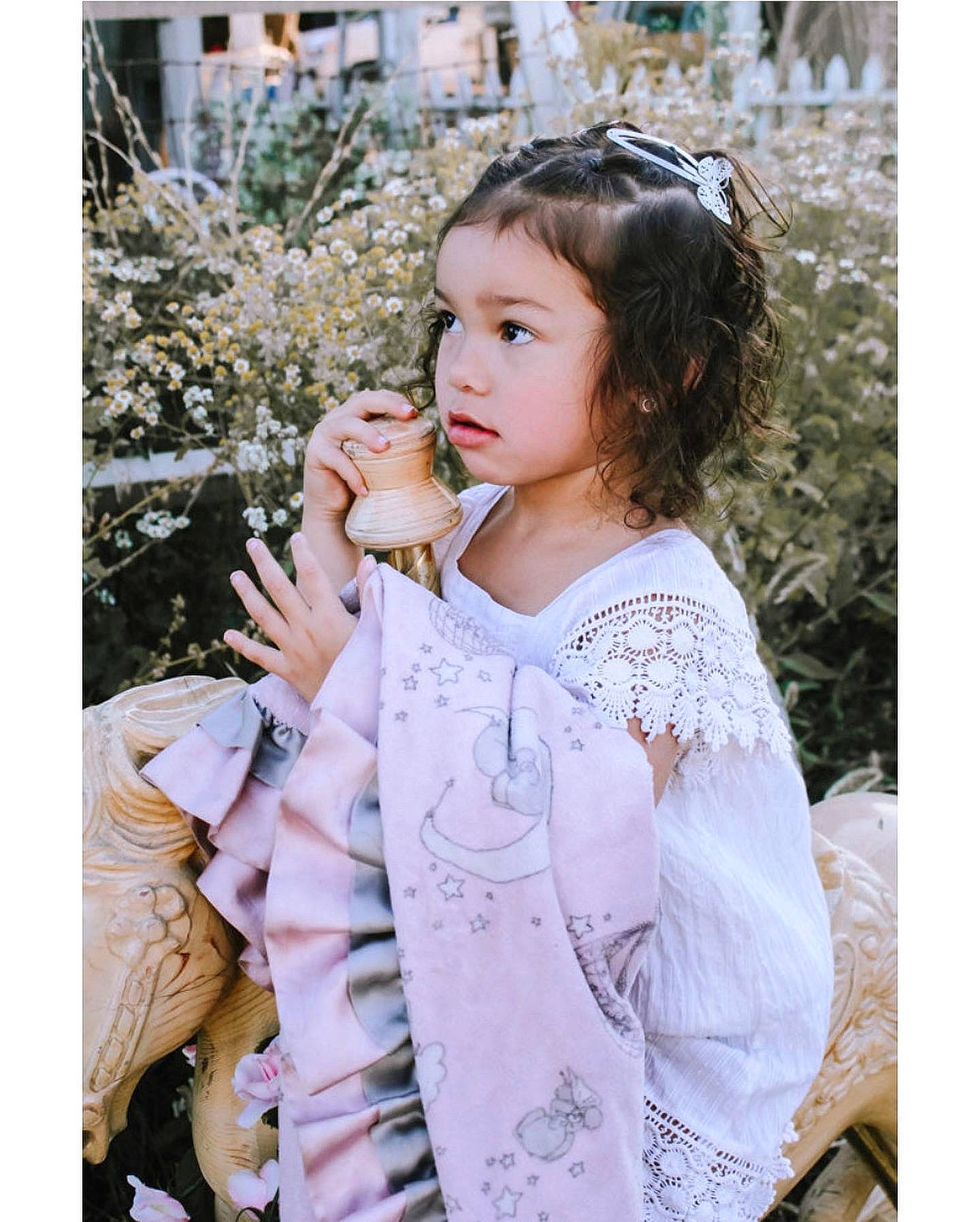 Azariah joined the competition — help win amazing prizes! baby, baby_toddler_clothing, day_dress, eyelash, face, fashion_accessory, fashion_design, fur, gesture, happy, head, jewellery, neck, necklace, pattern, person, pink, sleeve, textile, toddler