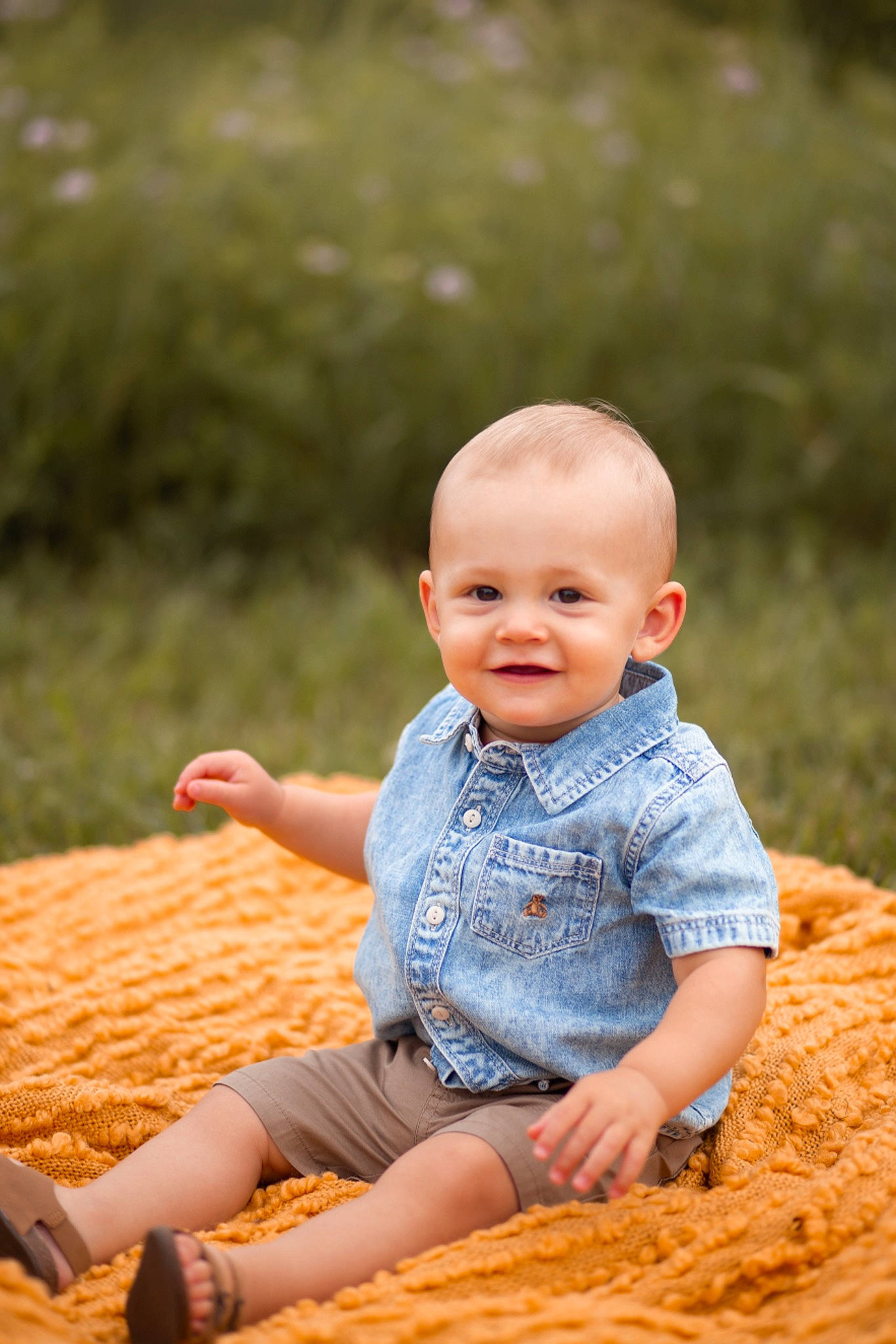Oaklen joined the competition — help win amazing prizes! baby, baby_toddler_clothing, child, facial_expression, flash_photography, flooring, fun, grass, happy, joy, leisure, mammal, people_in_nature, person, playing_with_kids, skin, sleeve, smile, standing, toddler