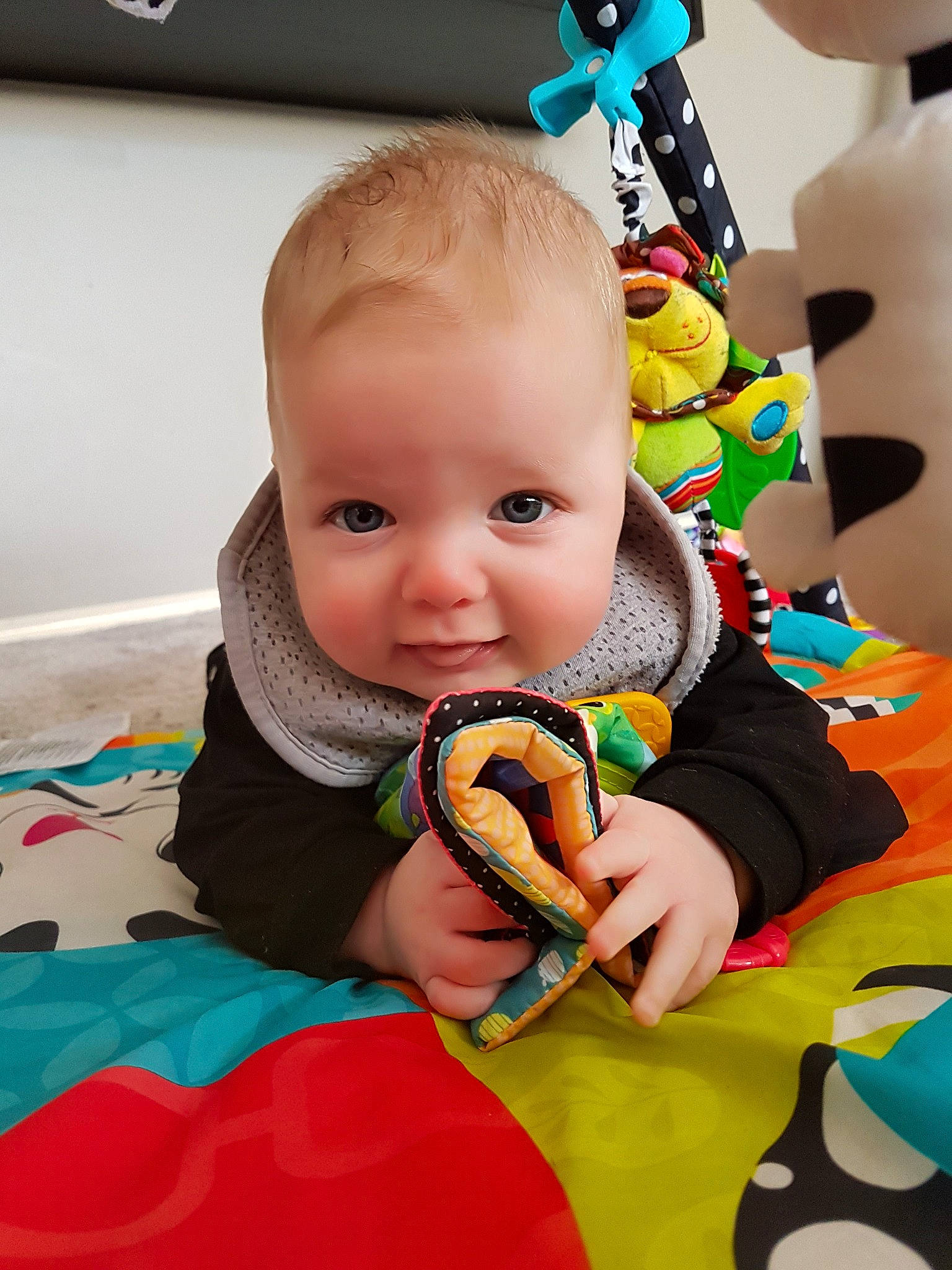 Cruz joined the competition — help win amazing prizes! baby, baby_products, baby_toddler_clothing, baby_toys, child, eating, face, fun, head, neck, person, play, product, skin, toddler, toy, yellow