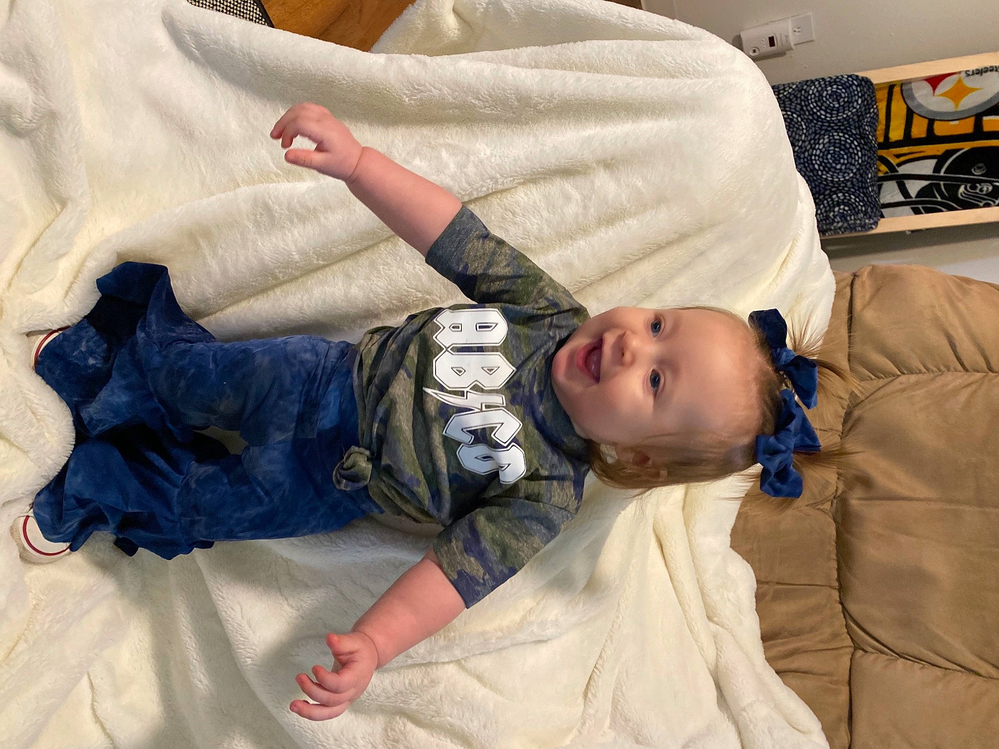 Harper joined the competition — help win amazing prizes! baby, baby_products, baby_toddler_clothing, child, comfort, couch, elbow, linens, nap, pattern, person, product, room, sitting, sleeve, t_shirt, textile, tire, toddler, wheel