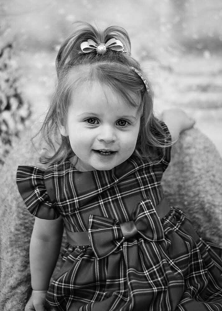 Olivia-rose joined the competition — help win amazing prizes! black, black_and_white, eye, face, flash_photography, goggles, happy, iris, lip, monochrome, pattern, people_in_nature, person, plaid, skin, sleeve, smile, style, tartan, toddler