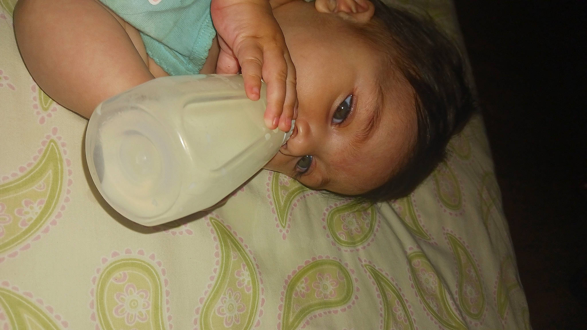 Jeslianny joined the competition — help win amazing prizes! baby_bottle, baby_toddler_clothing, cheek, drinkware, ear, eyelash, finger, fluid, gesture, infant_formula, lip, milk, mouth, nail, nose, person, plant_milk, plastic_bottle, skin, soy_milk