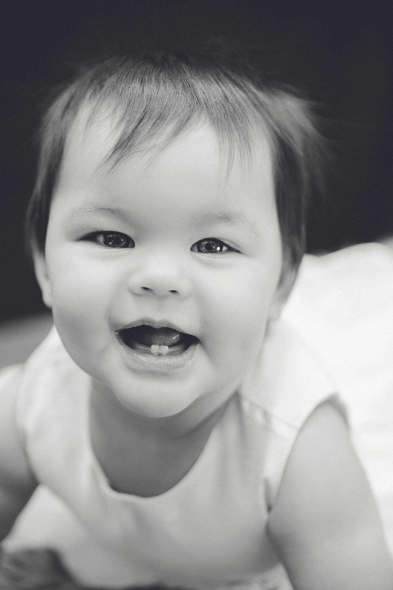 Pandora joined the competition — help win amazing prizes! baby, beauty, black, black_and_white, cheek, child, chin, face, facial_expression, head, lip, monochrome, monochrome_photography, nose, people, person, photograph, skin, smile, toddler