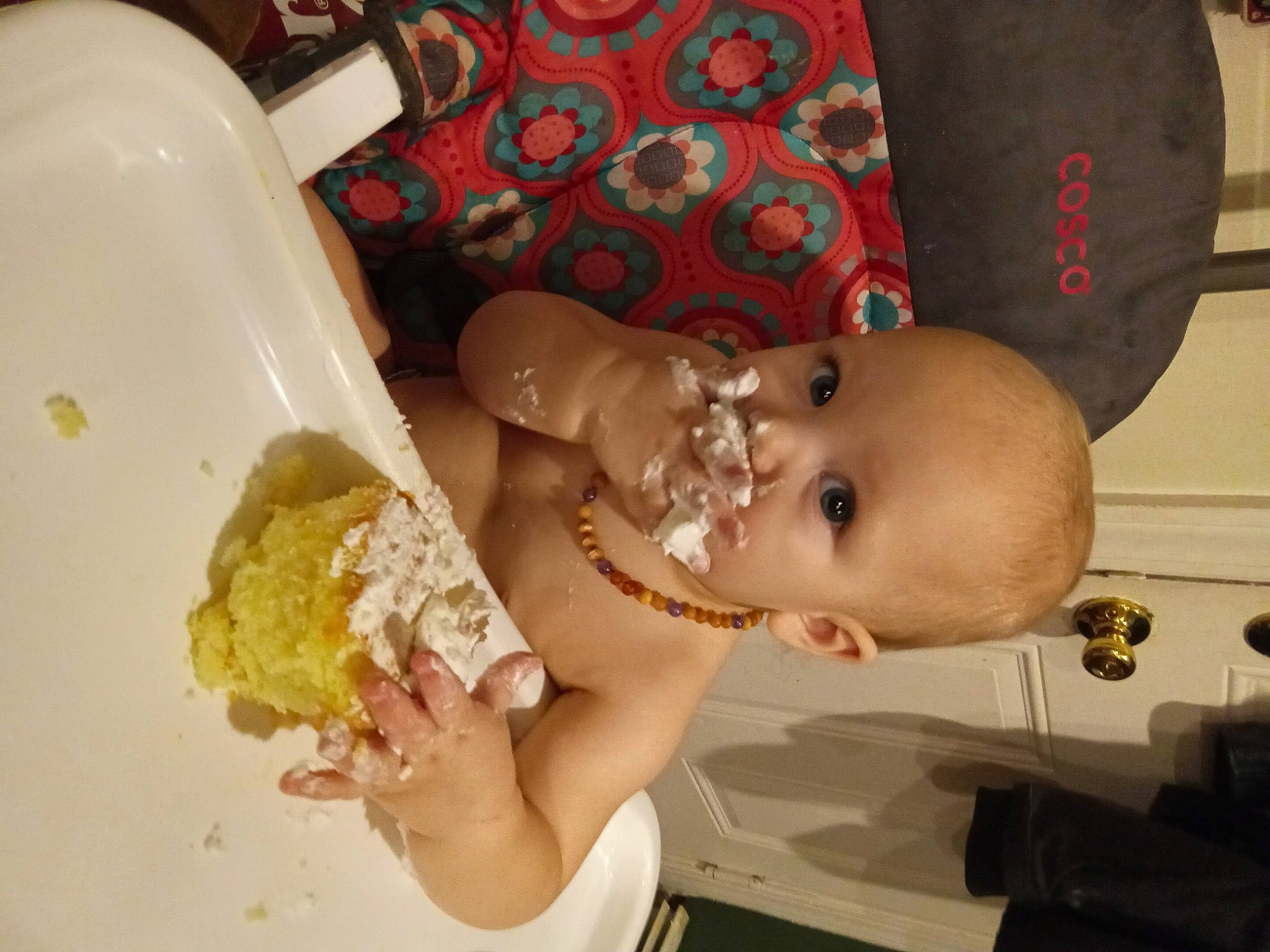 Navii is registered to the contest to win money with this photo: baby, chair, chest, child, comfort_food, dessert, eating, fashion_accessory, finger_food, food, food_craving, happy, hat, ingredient, jewellery, junk_food, person, recipe, sweetness, tableware