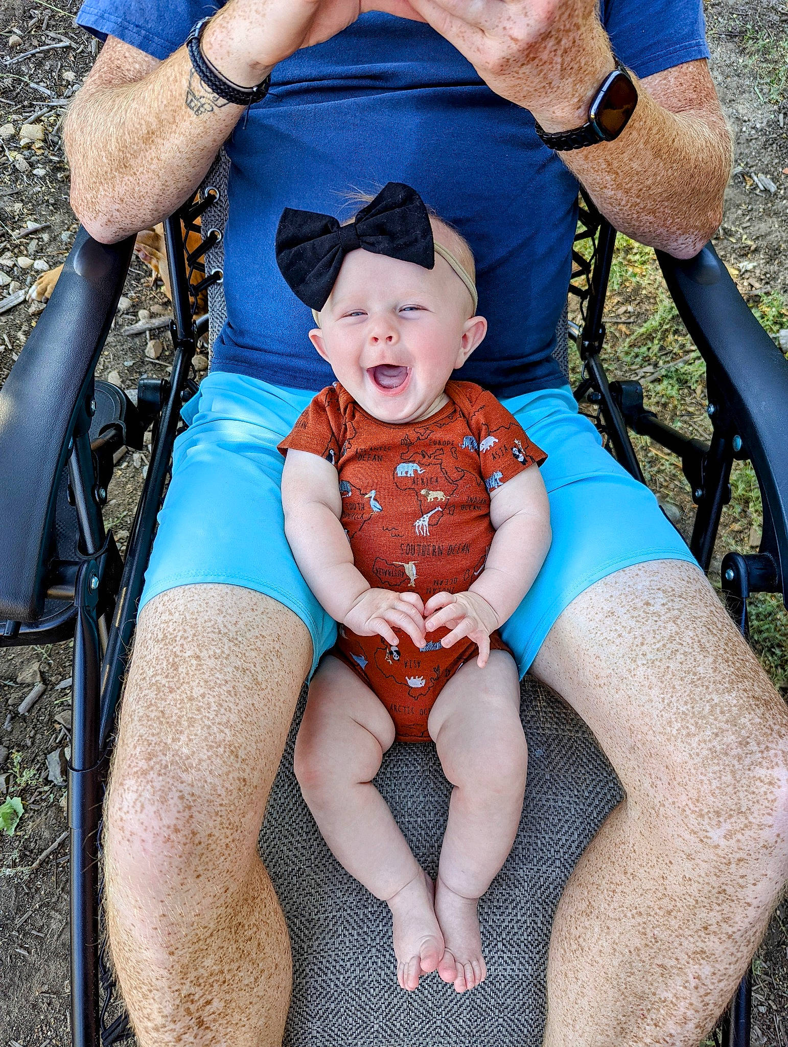 Emmalyn joined the competition — help win amazing prizes! arm, baby, baby_toddler_clothing, blue, electric_blue, foot, fun, grass, happy, hat, headwear, human_leg, joint, lap, leg, leisure, person, recreation, sitting, sun_hat