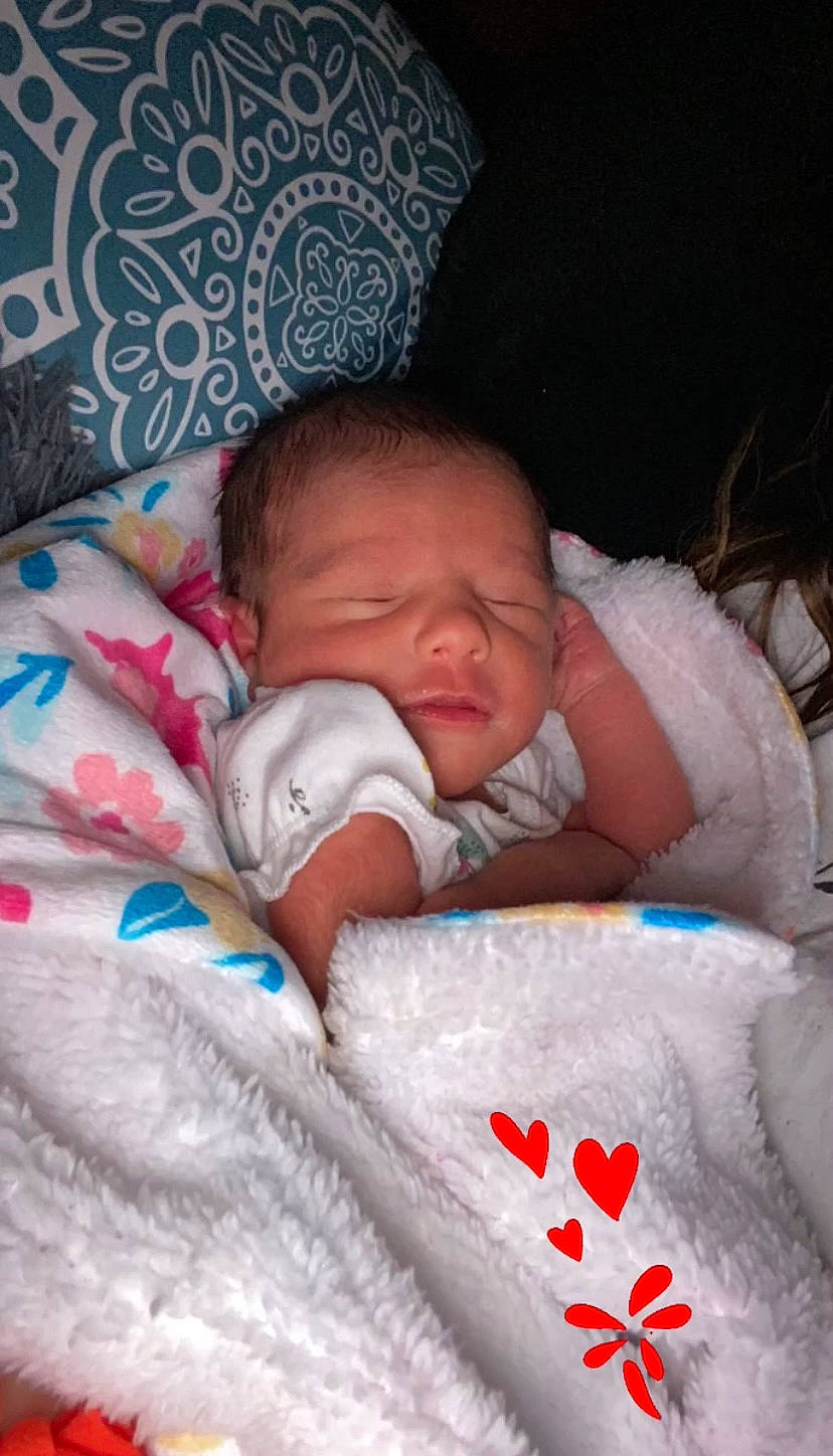 Adalynn joined the competition — help win amazing prizes! baby, baby_sleeping, baby_toddler_clothing, cheek, chin, comfort, eye, eyebrow, face, finger, head, human_body, iris, lip, mouth, nose, person, pink, skin, textile