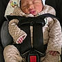Darvin joined the competition — help win amazing prizes! baby, sleeping, car_seat, quilted_clothing, hat, white_socks, blanket, infant, child, safety_harness, cute, indoors, resting, newborn, soft_fabric, peaceful, person, seatbelt, comfort, portrait