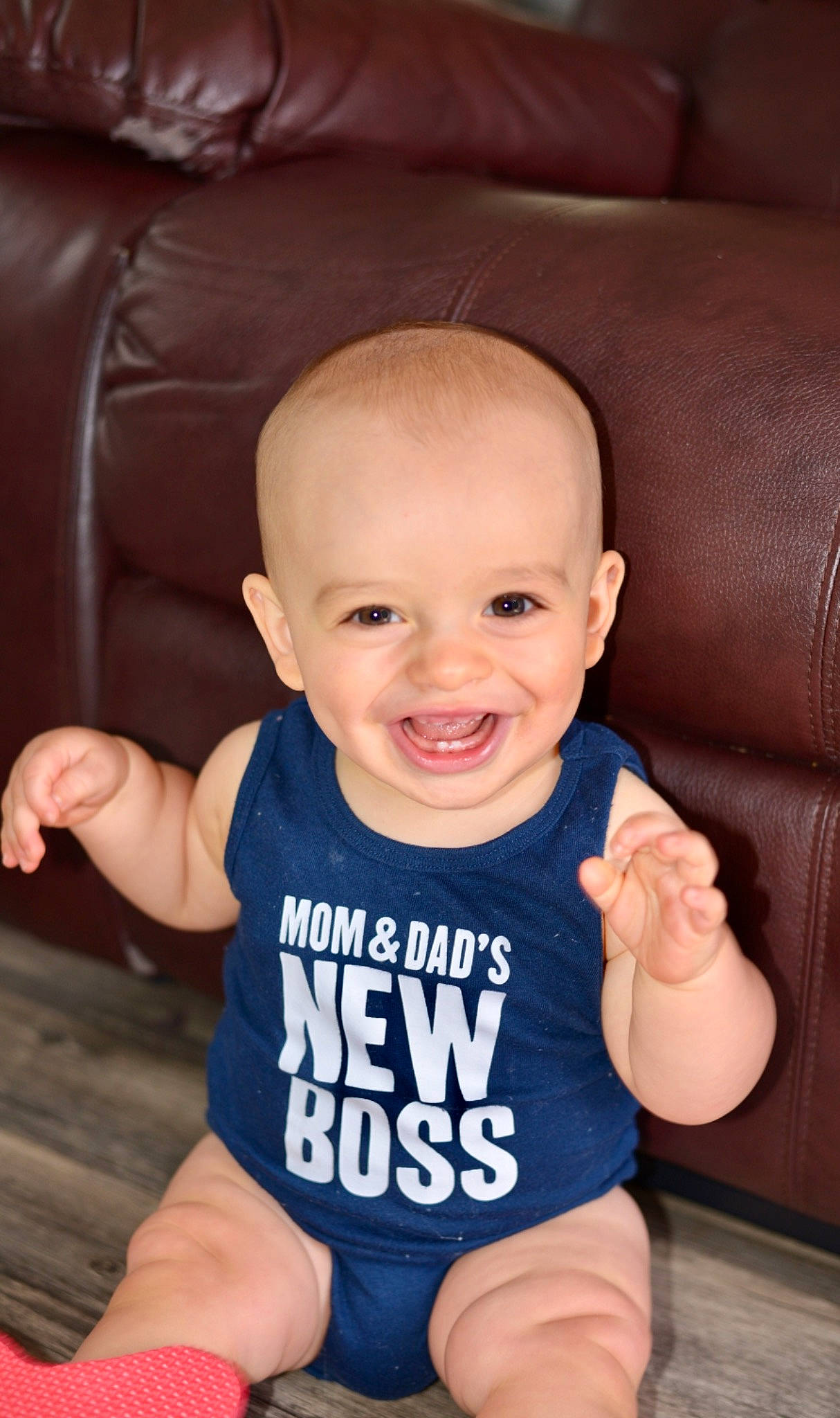 Brody joined the competition — help win amazing prizes! arm, baby_toddler_clothing, cheek, chin, eye, facial_expression, hand, head, human_body, joint, joy, lip, mouth, muscle, neck, organ, person, skin, sleeve, smile