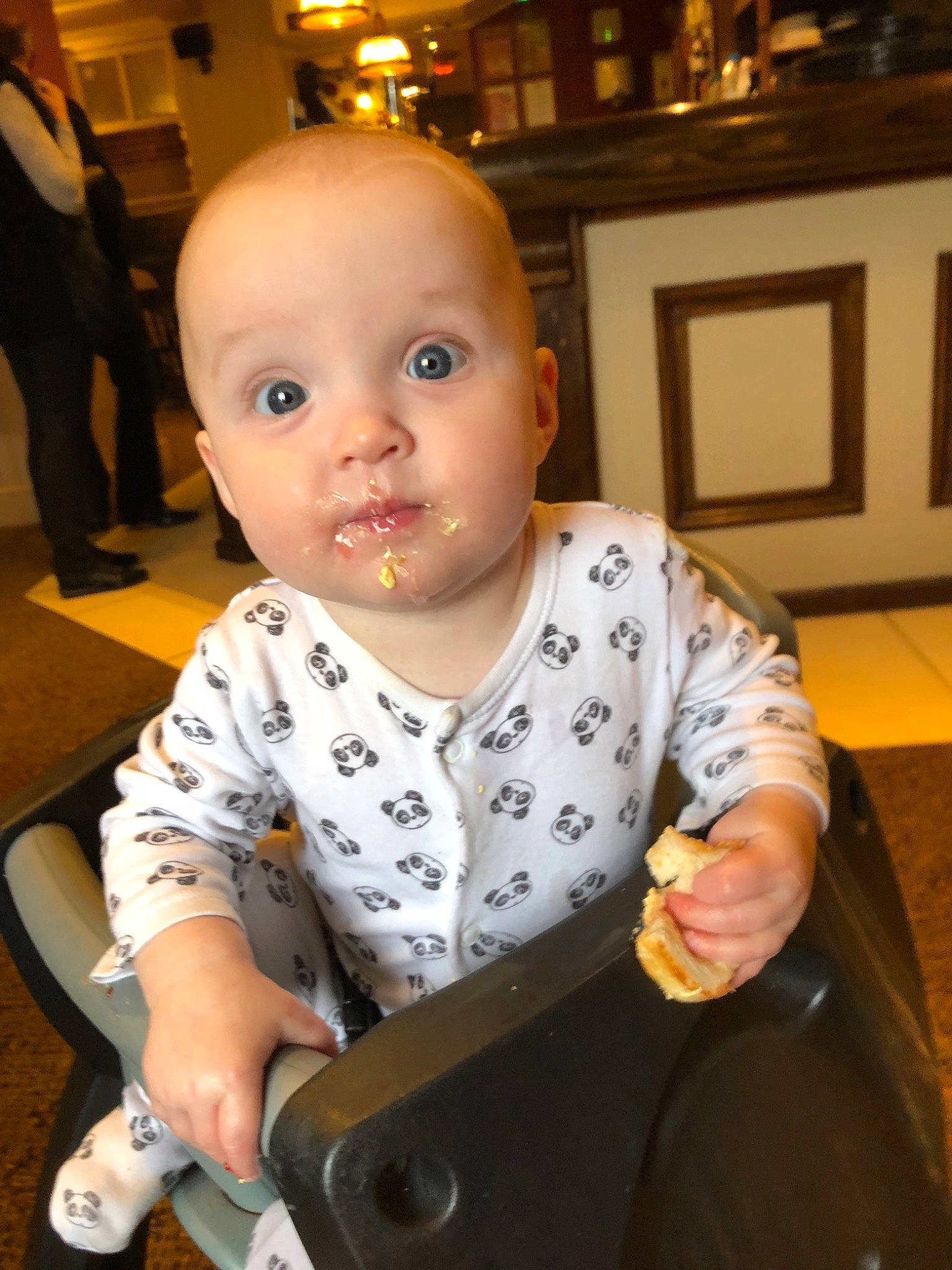 Harleen &amp; Sydney is registered to the contest to win money with this photo: baby, chair, cheek, child, eye, person, sitting, skin, smile, toddler, vacation