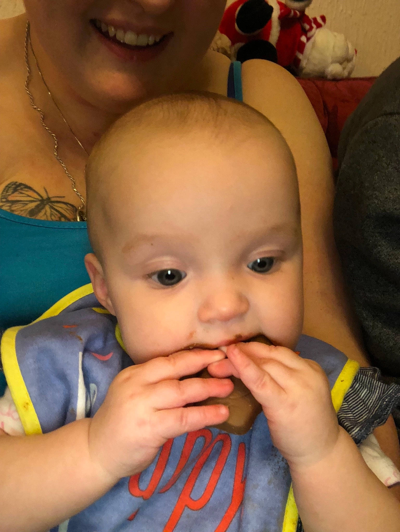 Sydney is registered to the contest to win money with this photo: baby, cheek, child, ear, eye, face, finger, forehead, gesture, hand, head, joy, lip, mouth, nail, neck, nose, person, skin, smile