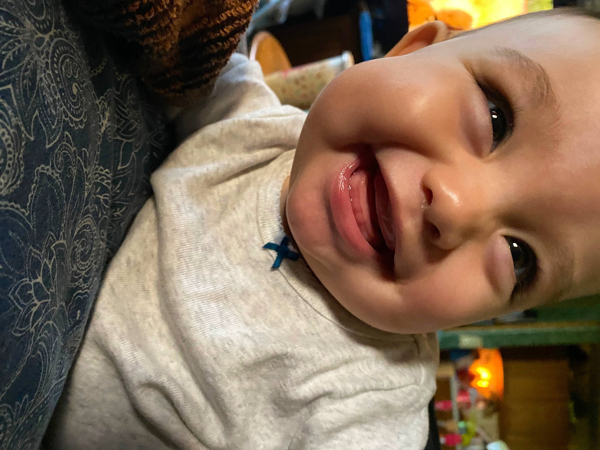 Aiyana is registered to the contest to win money with this photo: baby, baby_laughing, baby_toddler_clothing, cheek, child, clothing, eyebrow, eyelash, forehead, fun, happy, iris, joy, lip, mouth, nose, person, skin, sleeve, smile