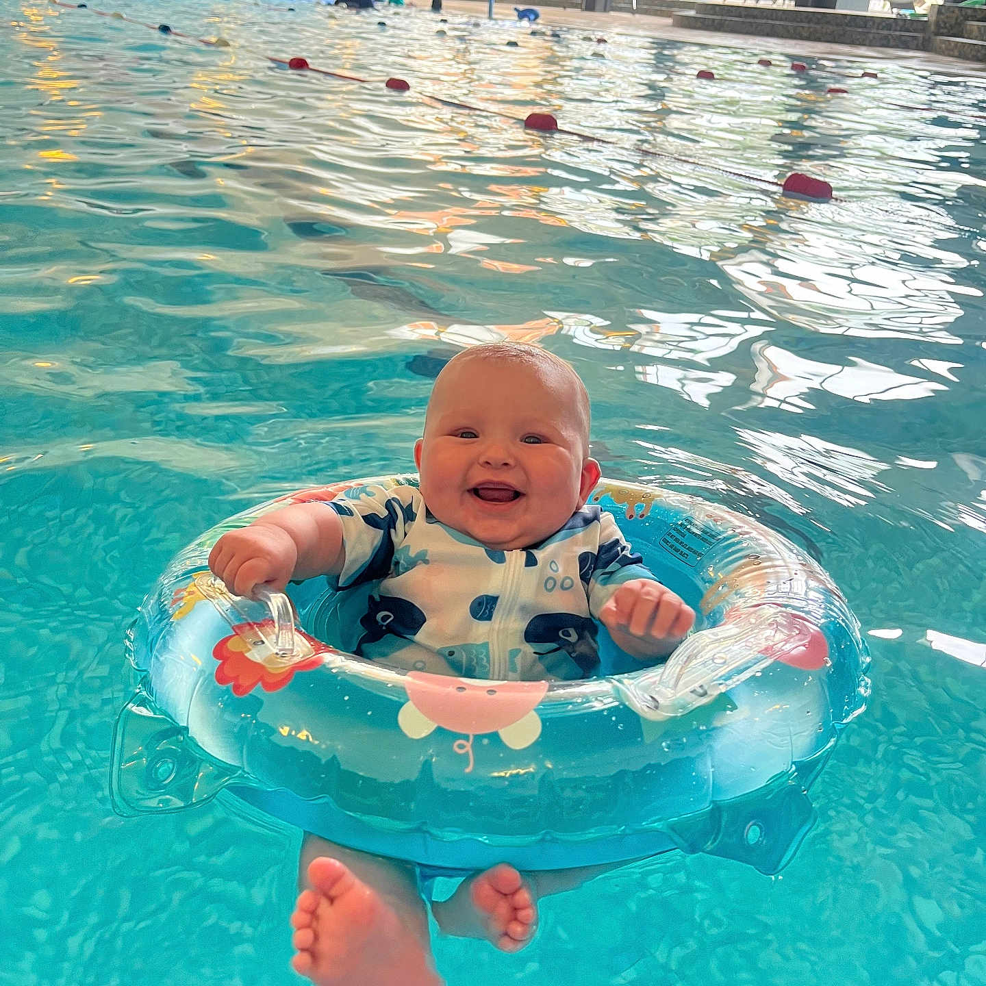 Oakley joined the competition — help win amazing prizes! baby, blue, child, cute, floating, fun, happy, indoor, infant, inflatable_ring, leisure, people, play, recreation, safety, smiling, splash, summer, swimming_pool, water