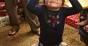 Aryatanner joined the competition — help win amazing prizes! child, christmas, christmas_tree, dog, family, funny, gifts, holiday, home, indoor, pajamas, pet, playful, portrait, rainbow, smiling, standing, toddler, toy, wrapped presents