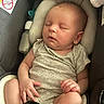 Phoenix joined the competition — help win amazing prizes! baby, infant, sleeping, car_seat, harness,  안전, blanket, pacifier, gray_clothing, portrait, indoors, travel, vehicle, seated, closed_eyes, peaceful, child, hands, legs, safety_tag