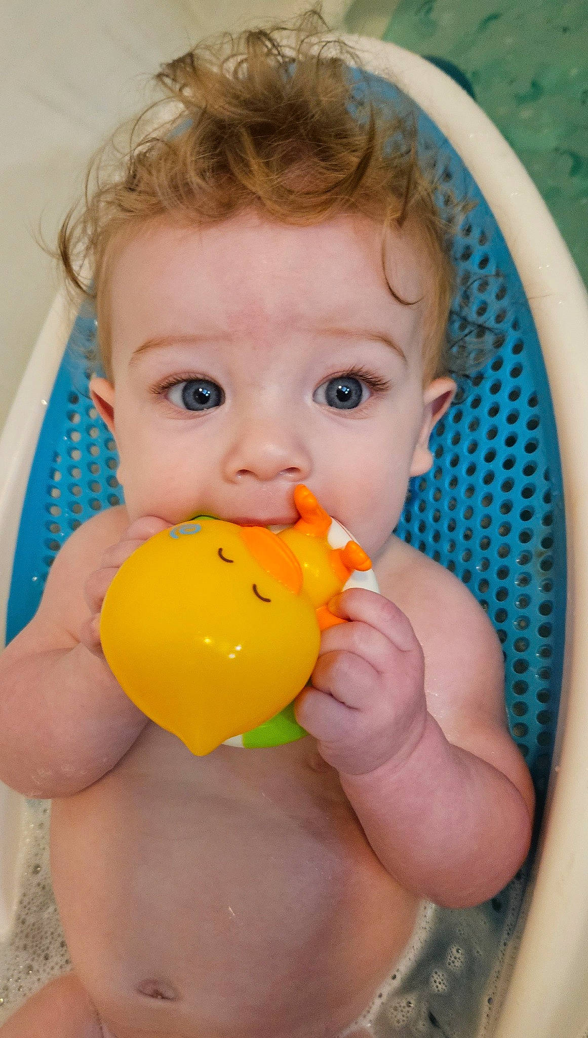 Colton joined the competition — help win amazing prizes! arm, baby_bathing, baby_playing_with_toys, bath_toy, cheek, chin, eye, face, facial_expression, hair, hand, happy, head, human_body, iris, mouth, neck, nose, person, skin
