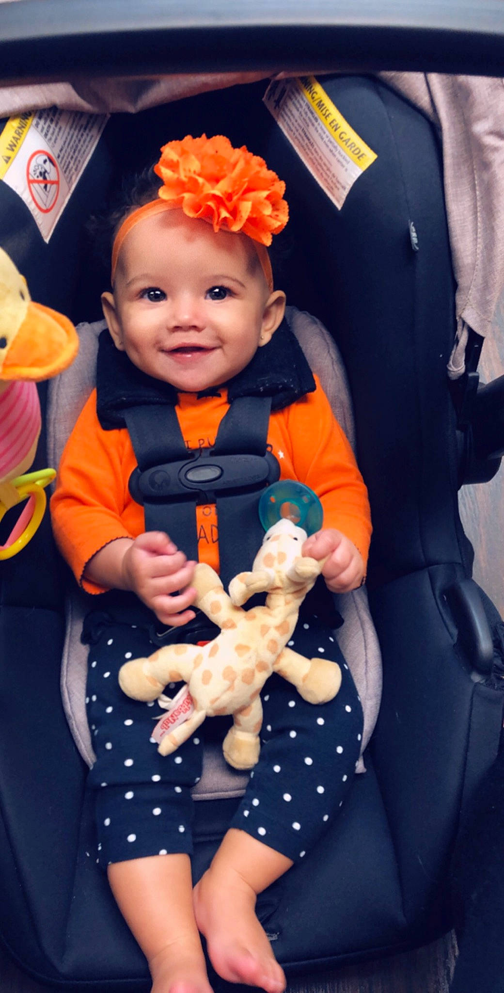 Kylynn is registered to the contest to win money with this photo: child, costume, fun, halloween, headgear, infant, joy, person, product, toddler