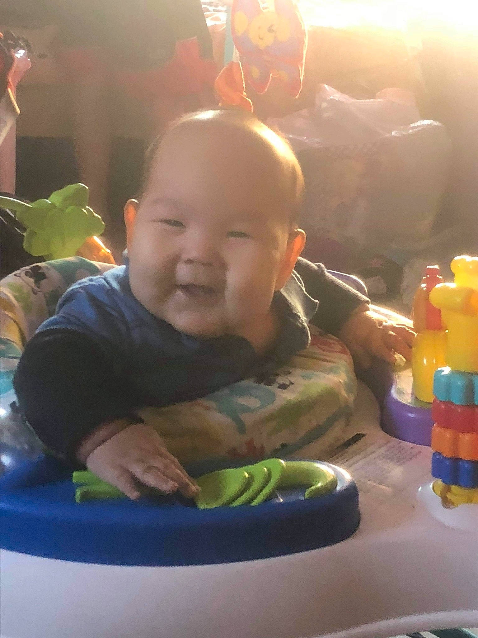 Michael Jr joined the competition — help win amazing prizes! baby, cheek, child, eating, fun, person, play, sitting, skin, smile, toddler, toy