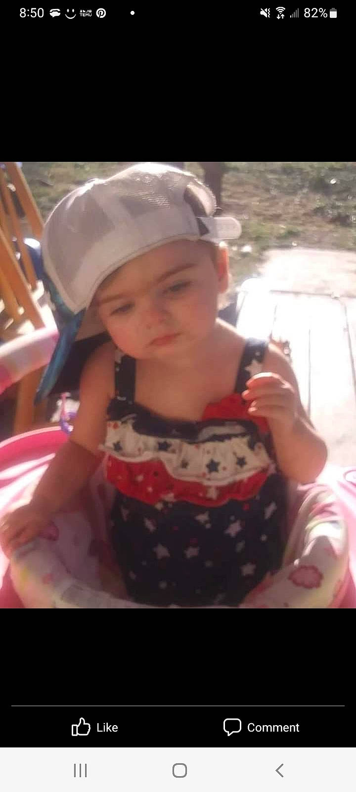 Candis Wheeler is registered to the contest to win money with this photo: baby, baby_toddler_clothing, baseball_cap, cap, child, cool, fashion_accessory, fun, happy, hat, headwear, jewellery, lip, magenta, pattern, person, pink, polka_dot, sitting, sleeve