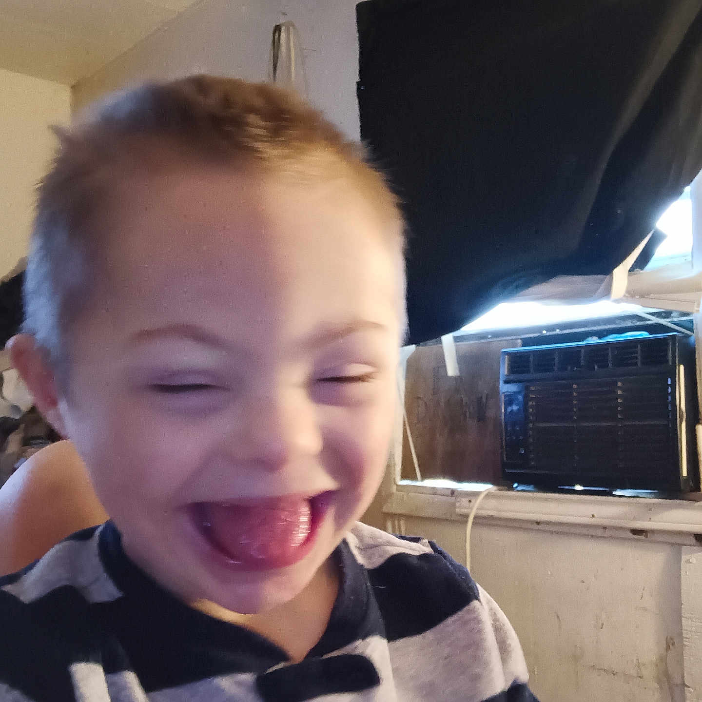 William joined the competition — help win amazing prizes! airconditioner, appliance, baby, bodypart, clothing, device, electricaldevice, face, finger, hand, happy, head, mouth, person, photography, portrait, smile, t_shirt, teeth, tongue