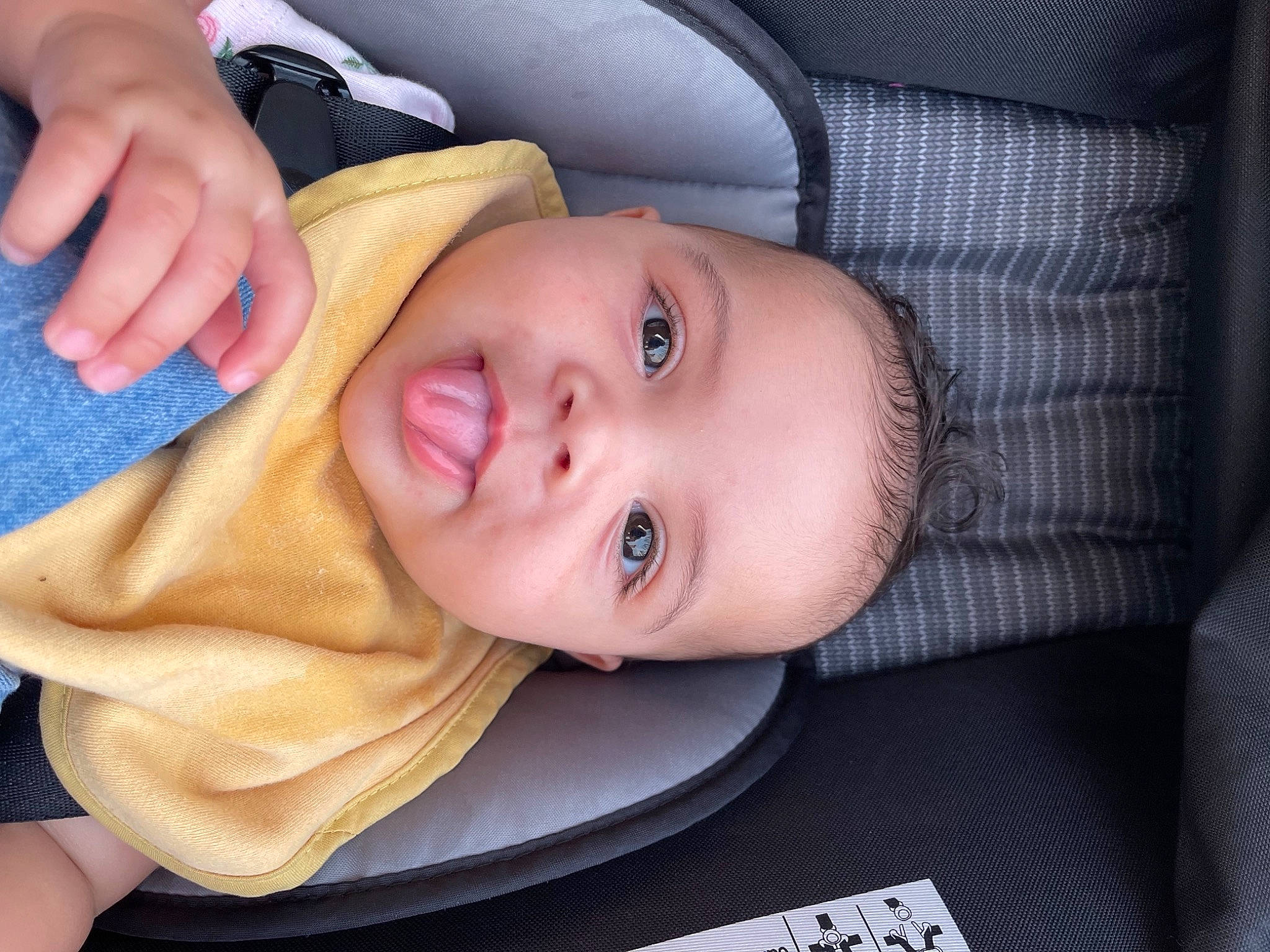 Nyla is registered to the contest to win money with this photo: baby, baby_products, baby_toddler_clothing, cheek, child, chin, eye, eyebrow, eyelash, face, finger, gesture, head, iris, lip, mouth, nose, person, skin, smile