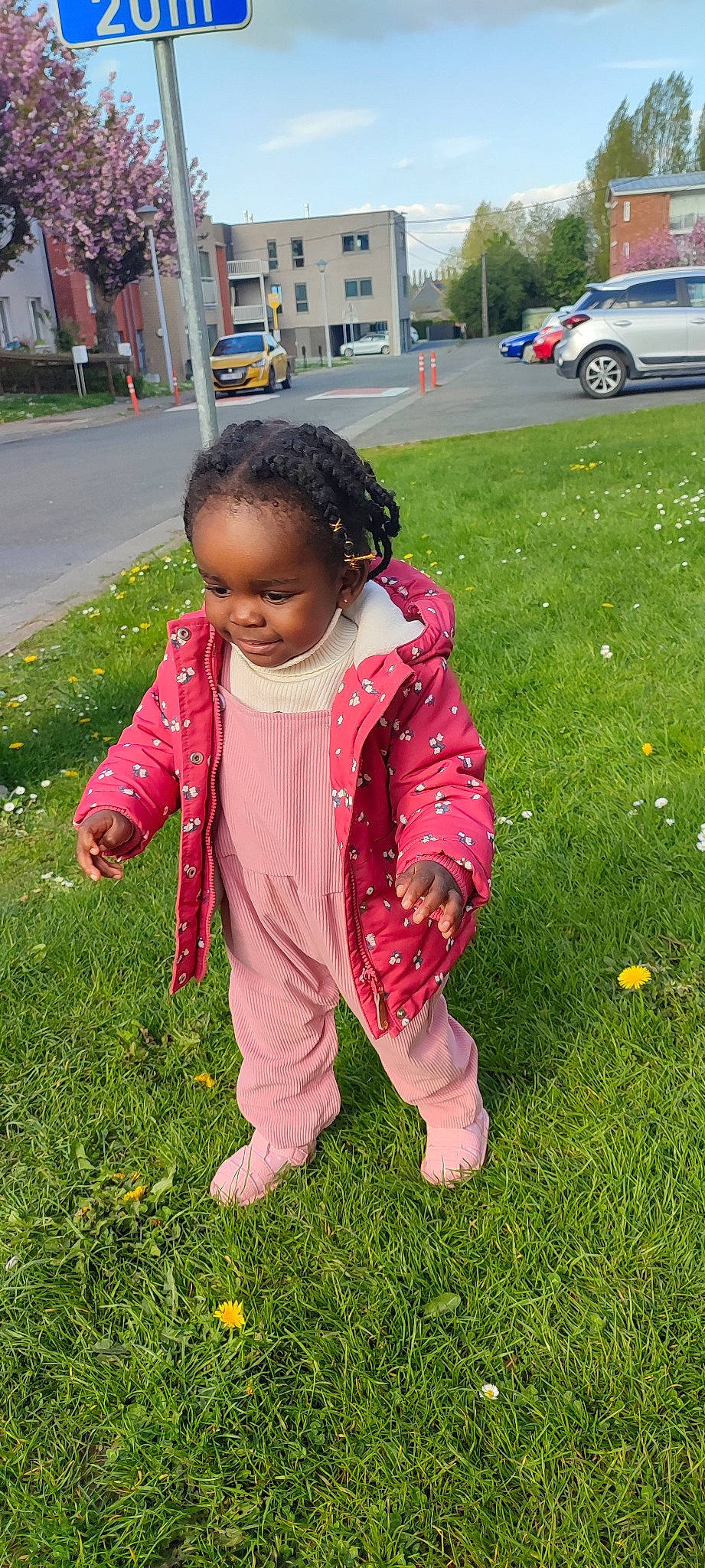 Véronica participe au concours pour gagner de l'argent avec cette photo : baby_toddler_clothing, car, child, fun, grass, grass_family, grassland, happy, lawn, leaf, leisure, people_in_nature, person, pink, plant, recreation, smile, tire, toddler, vehicle