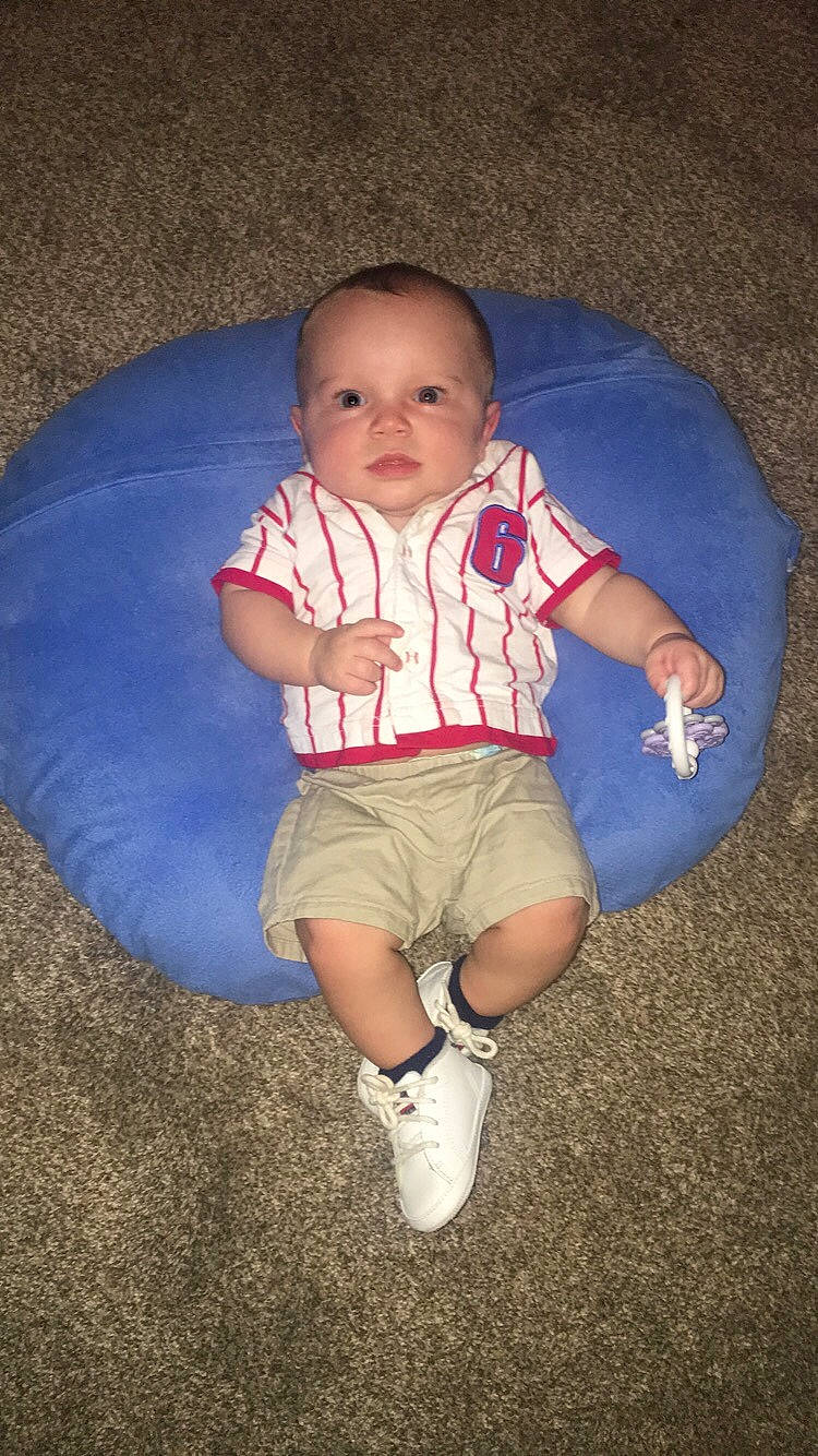 Keelan joined the competition — help win amazing prizes! baby, child, fun, person, sitting, skin, toddler