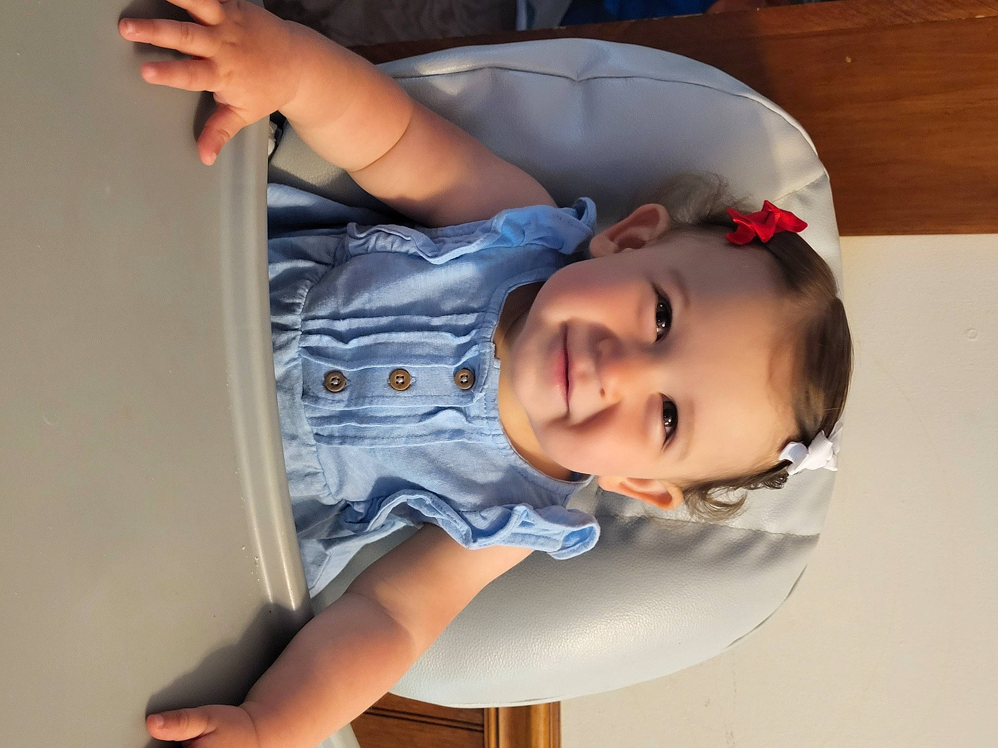 Abigail joined the competition — help win amazing prizes! baby, baby_toddler_clothing, black_hair, cheek, chest, child, chin, elbow, electric_blue, eyelash, fun, happy, hat, joy, mouth, neck, person, shorts, smile, thigh