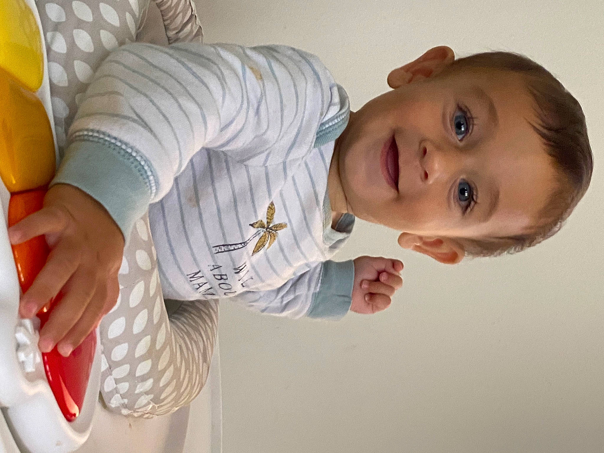 Leighton joined the competition — help win amazing prizes! baby, baby_toddler_clothing, cheek, child, comfort, elbow, eye, fun, gesture, happy, head, human_body, joy, mouth, neck, nose, person, skin, sleeve, smile