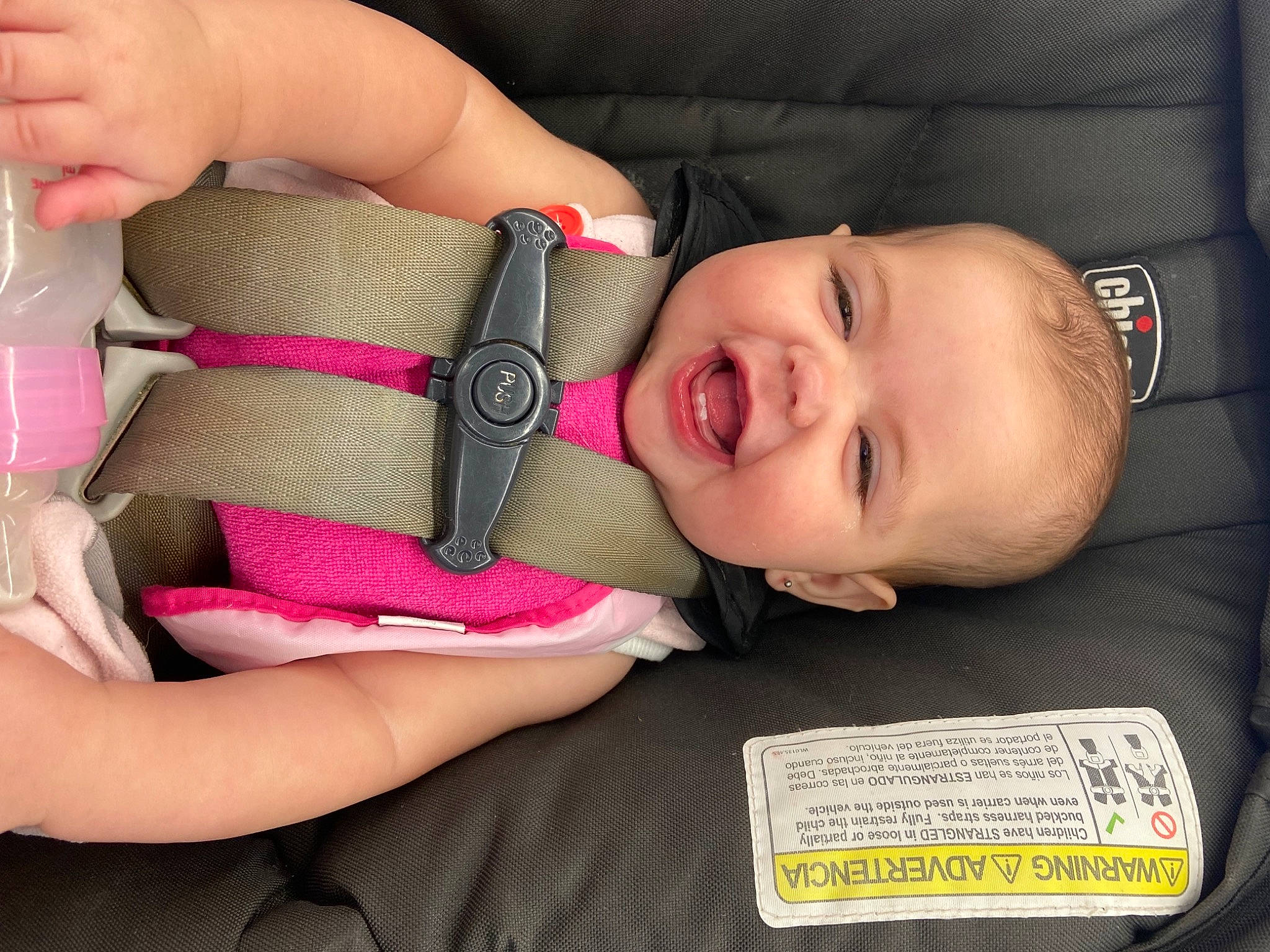 Amara is registered to the contest to win money with this photo: baby, baby_products, baby_toddler_clothing, cheek, child, comfort, eye, eyelash, finger, headgear, lip, mouth, nail, nose, person, product, skin, smile, thigh, thumb