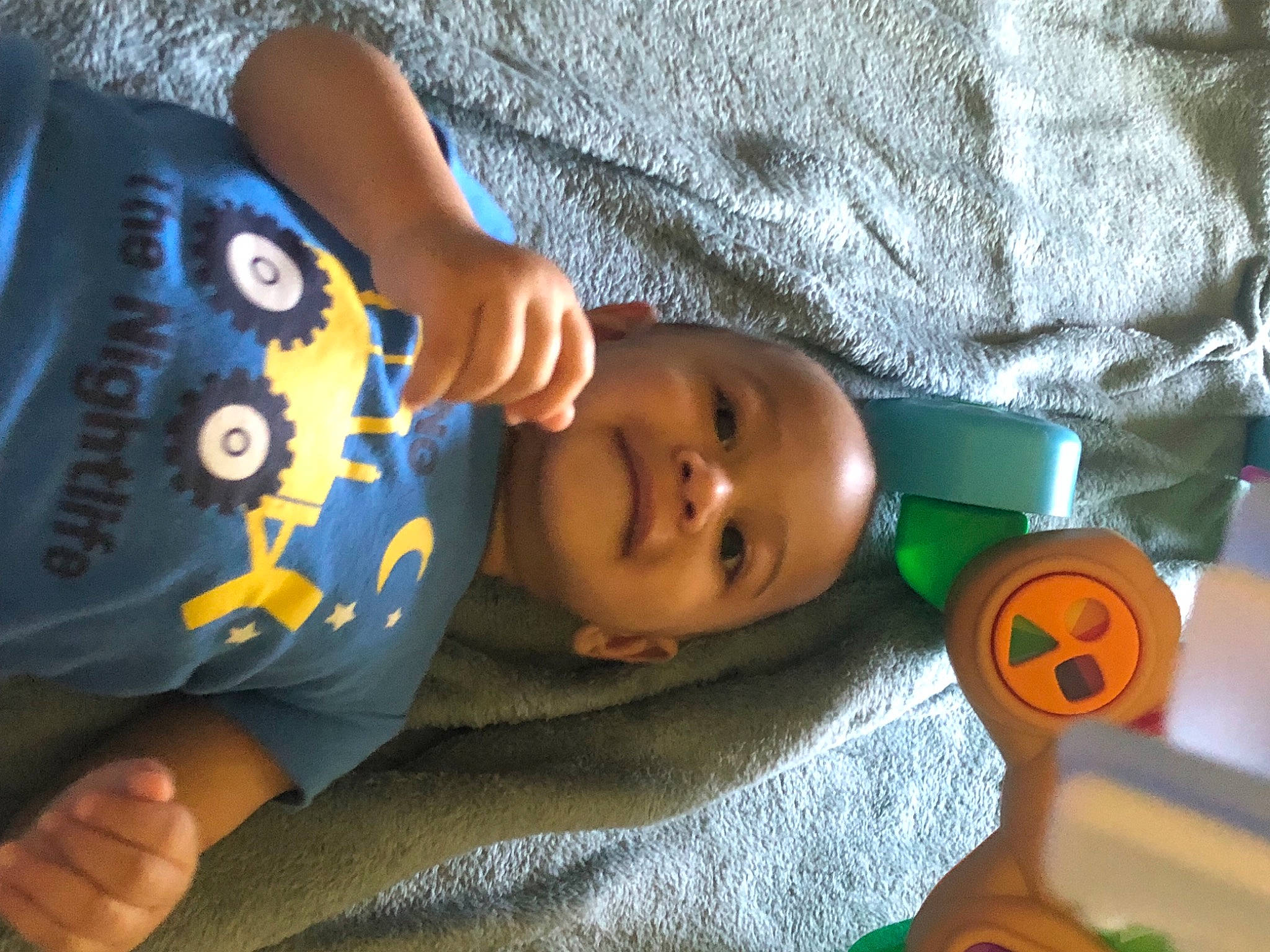 Taron joined the competition — help win amazing prizes! baby, baby_toddler_clothing, cheek, child, electric_blue, eye, facial_expression, finger, fun, grass, hand, happy, head, mouth, nose, person, play, product, skin, toddler