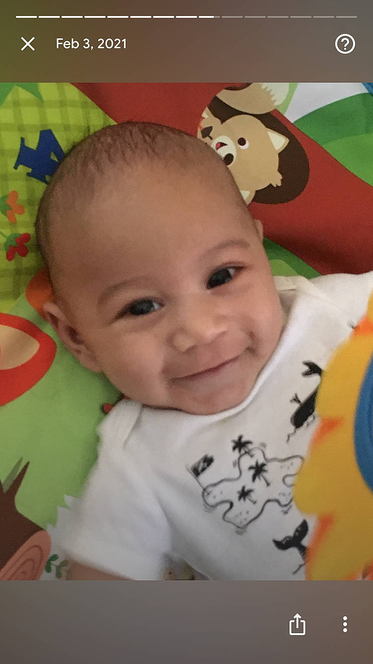 Taron is registered to the contest to win money with this photo: baby, baby_toddler_clothing, cheek, chin, eye, eyebrow, face, facial_expression, hairstyle, happy, head, iris, joy, leaf, mouth, nose, organ, person, product, skin