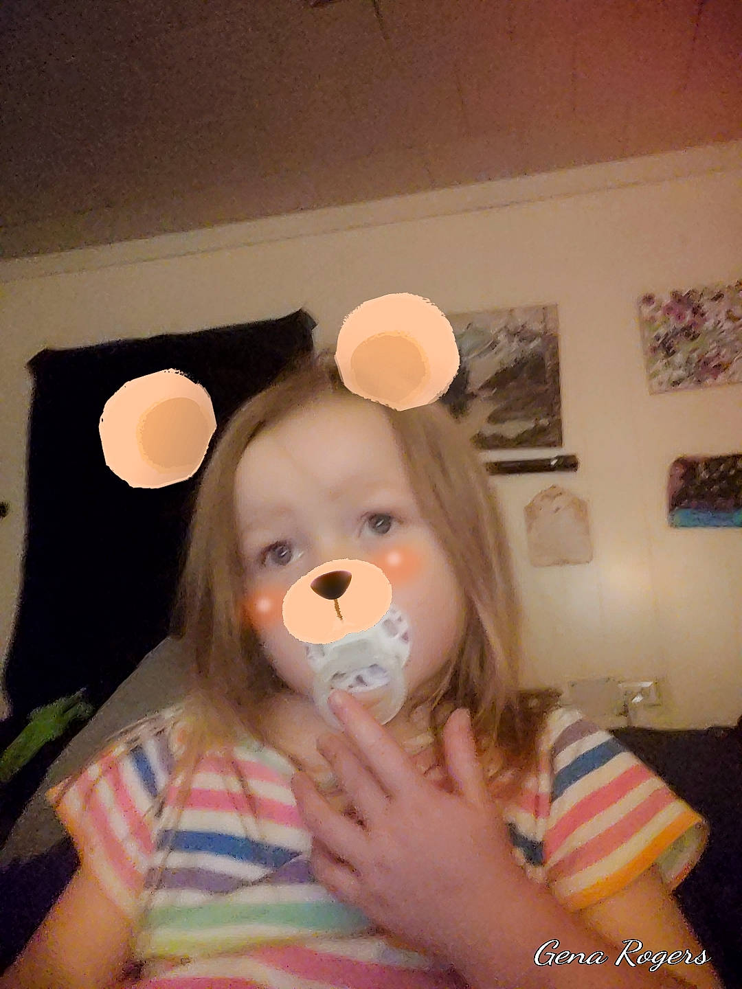 Brianna is registered to the contest to win money with this photo: person, stuffed_toy