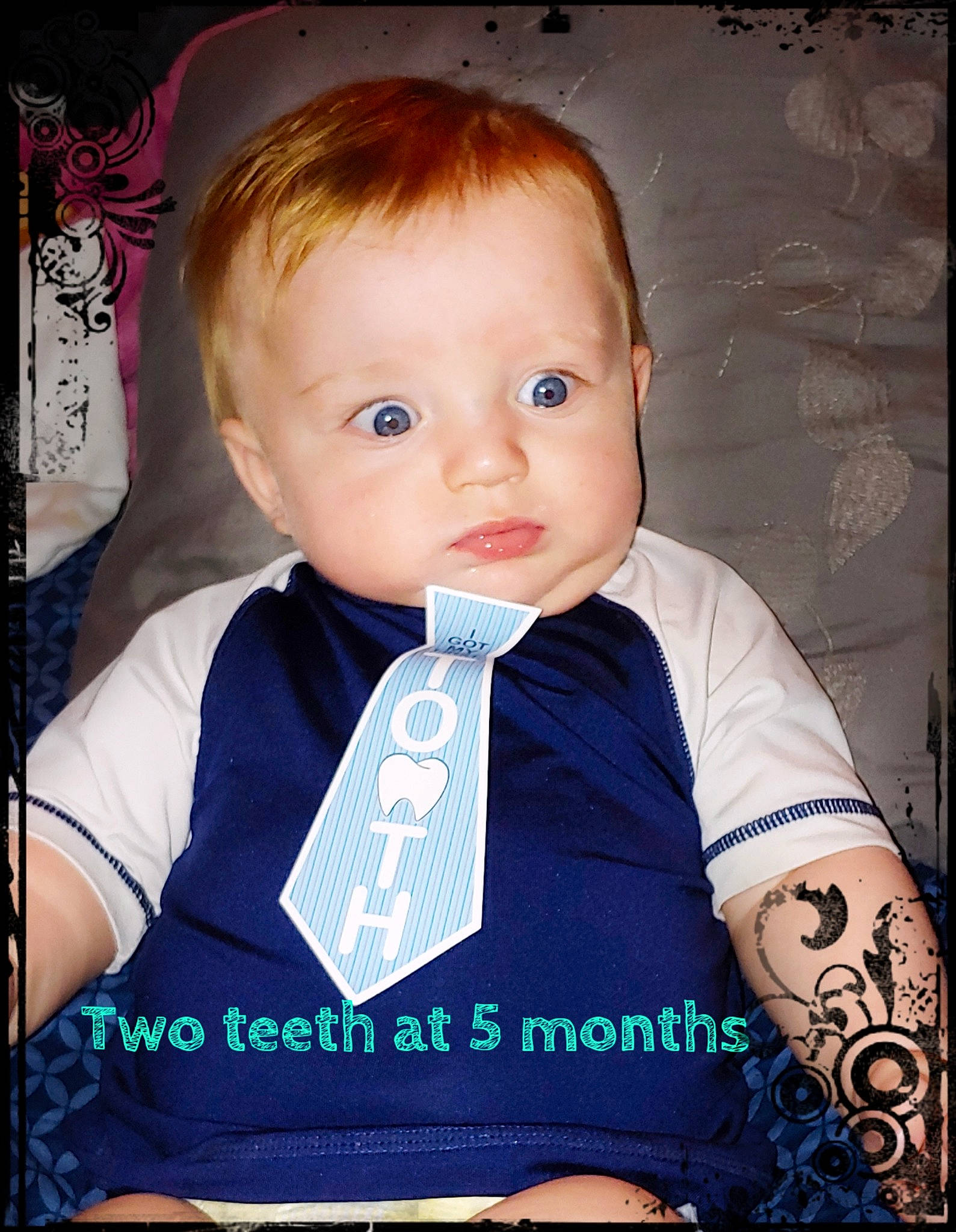 Destin is registered to the contest to win money with this photo: arm, baby, baby_products, baby_toddler_clothing, bow_tie, cheek, child, child_model, person, photo_caption, photography, product, sleeve, tie, toddler