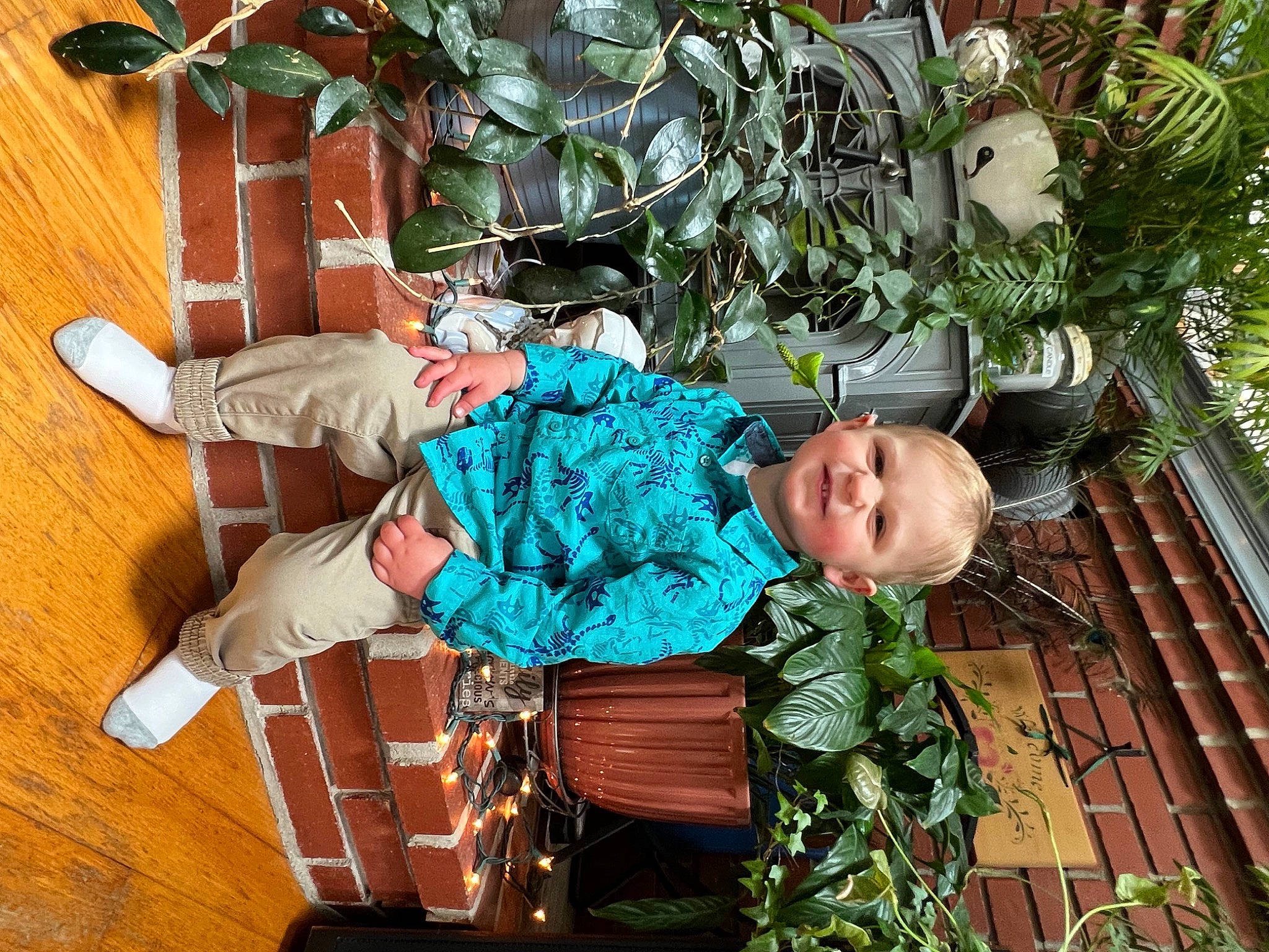 Rowen joined the competition — help win amazing prizes! baby_toddler_clothing, child, comfort, happy, hardwood, houseplant, leisure, pattern, person, plant, sitting, smile, toddler, tree, vacation, wood