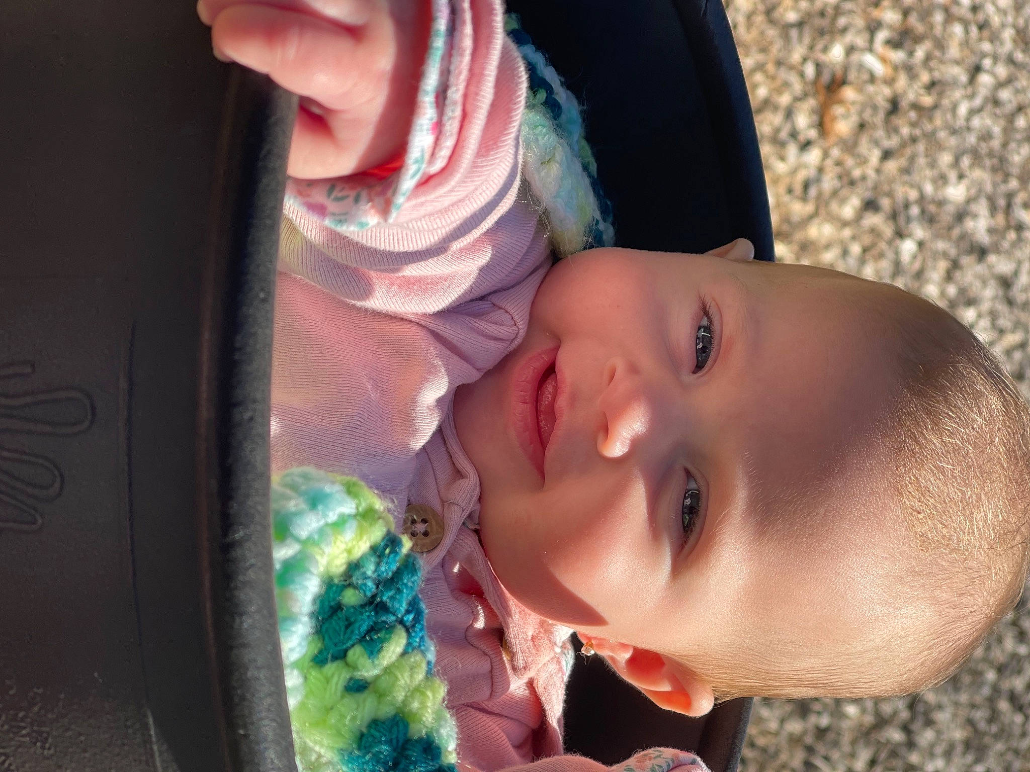 Veronica joined the competition — help win amazing prizes! baby, cheek, chin, ear, eye, eyebrow, eyelash, grass, happy, iris, leaf, lip, mouth, neck, nose, person, plant, skin, smile, toddler