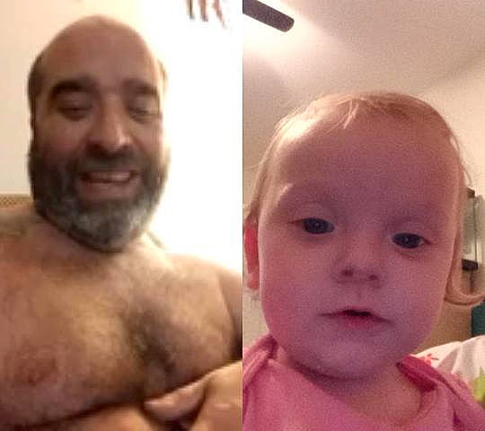 Aleeyah joined the competition — help win amazing prizes! baby_toddler_clothing, barechested, cheek, chest, chin, eye, eyebrow, facial_expression, facial_hair, forehead, hairstyle, happy, head, human, iris, jaw, joy, lip, mouth, nose