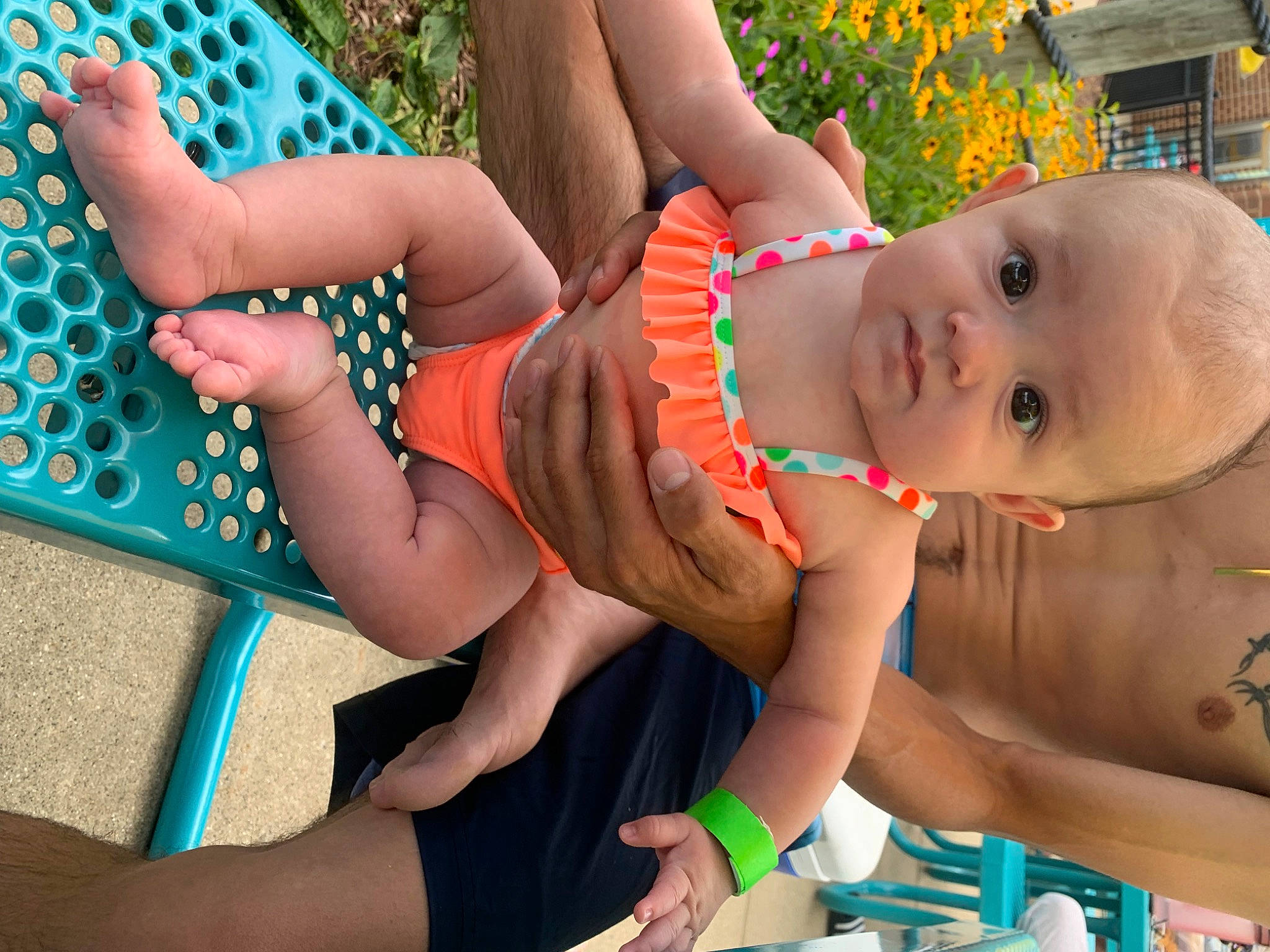 Avalynn is registered to the contest to win money with this photo: baby, chest, child, finger, fun, grass, green, human_body, knee, leg, leisure, muscle, person, summer, swimsuit_bottom, swimsuit_top, swimwear, thigh, trunk, underpants