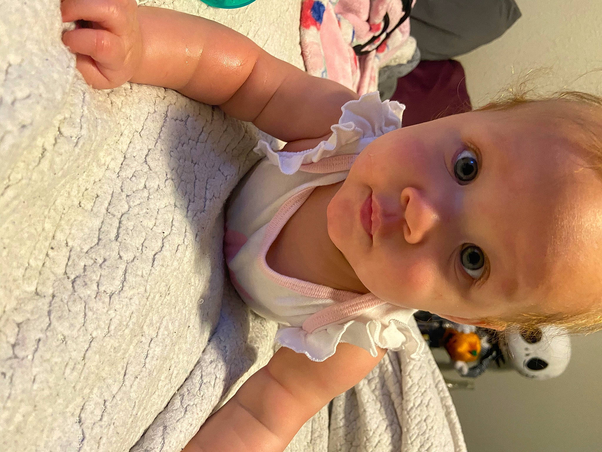 Amilia joined the competition — help win amazing prizes! baby, cheek, child, ear, eye, finger, neck, nose, person, skin, toddler