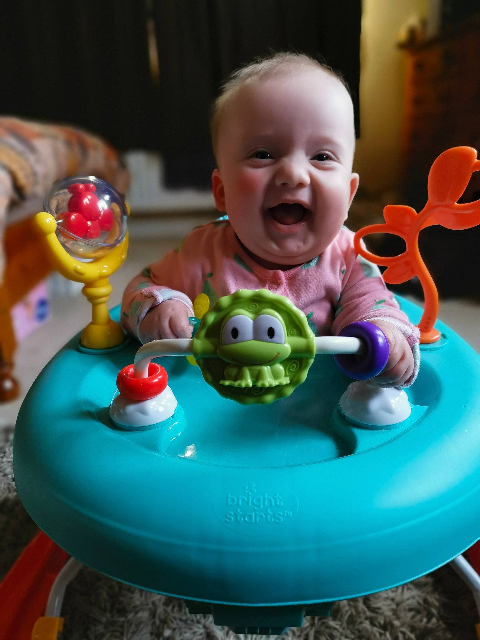 Esmee is registered to the contest to win money with this photo: baby, baby_playing_with_toys, baby_products, baby_toys, child, fun, person, play, product, sitting, smile, toddler, toy