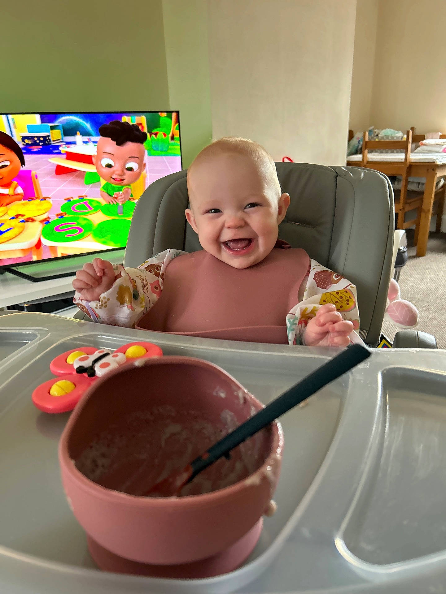 baby, bowl, boy, child, cream, cutlery, dessert, dish, face, food, furniture, happy, head, icing, male, meal, person, photography, portrait, spoon