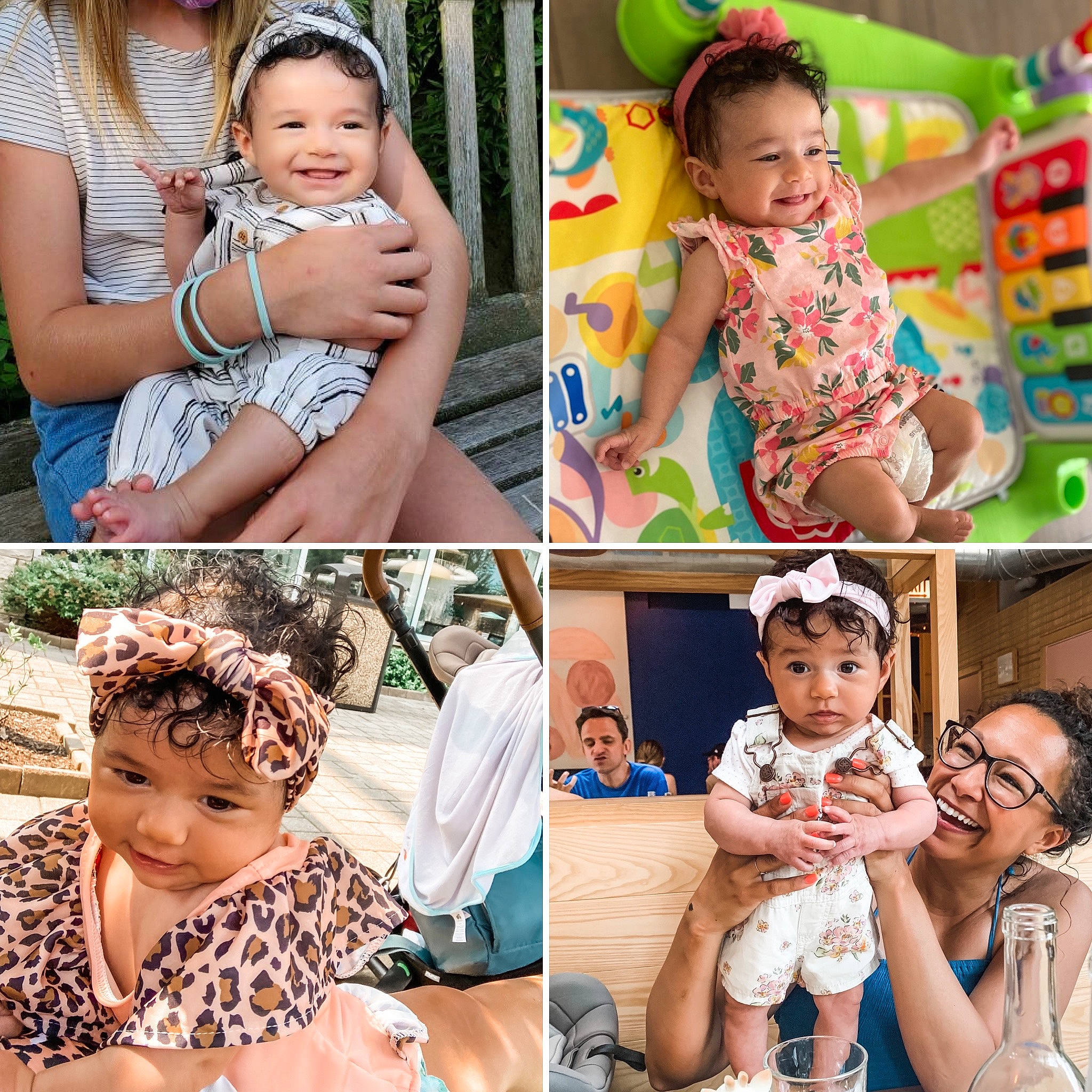 Amelia Rose is registered to the contest to win money with this photo: arm, baby_toddler_clothing, blue, face, facial_expression, fashion, gesture, green, hand, happy, head, headwear, human, joy, person, photograph, pink, plant, product, shoe