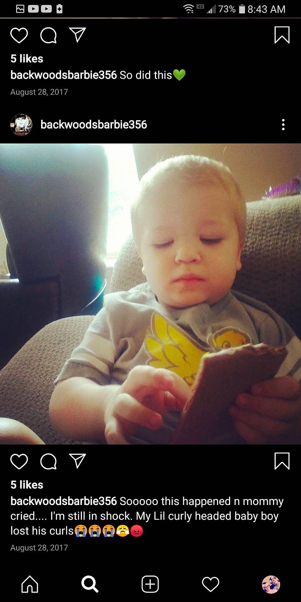 Kyler joined the competition — help win amazing prizes! adaptation, baby, baby_products, baby_toddler_clothing, book, child, comfort, cool, electronic_device, finger, font, gadget, hand, happy, morning, mouth, nail, person, photo_caption, thumb